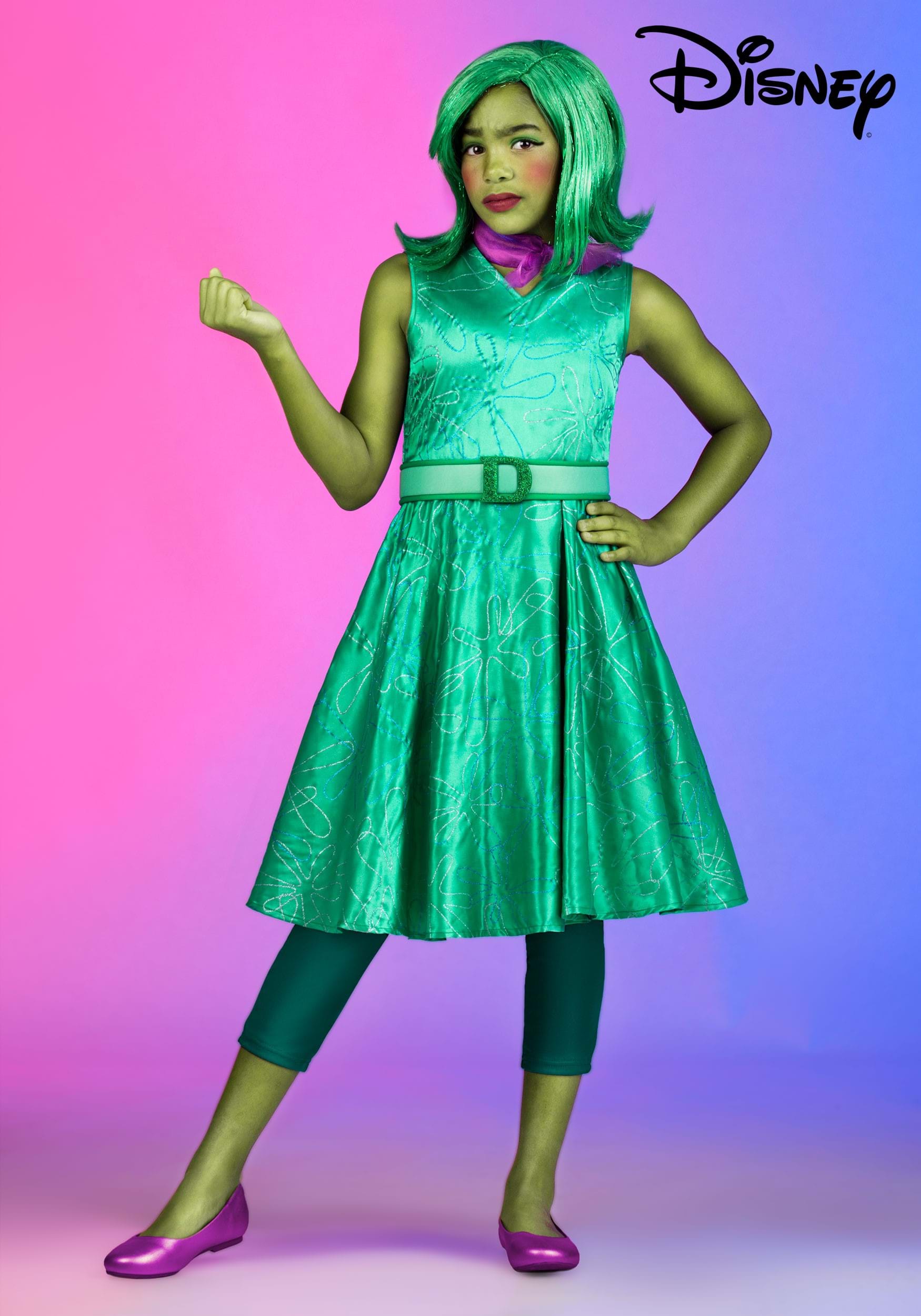 Girl's Disney and Pixar Inside Out Disgust Costume