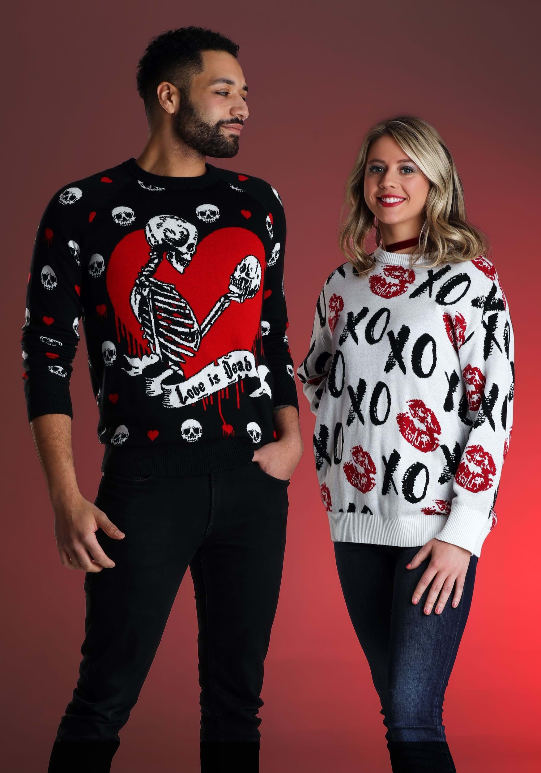Hugs and Kisses Valentine's Day Sweater for Adults 3 Hugs and Kisses Valentine's Day Sweater for Adults