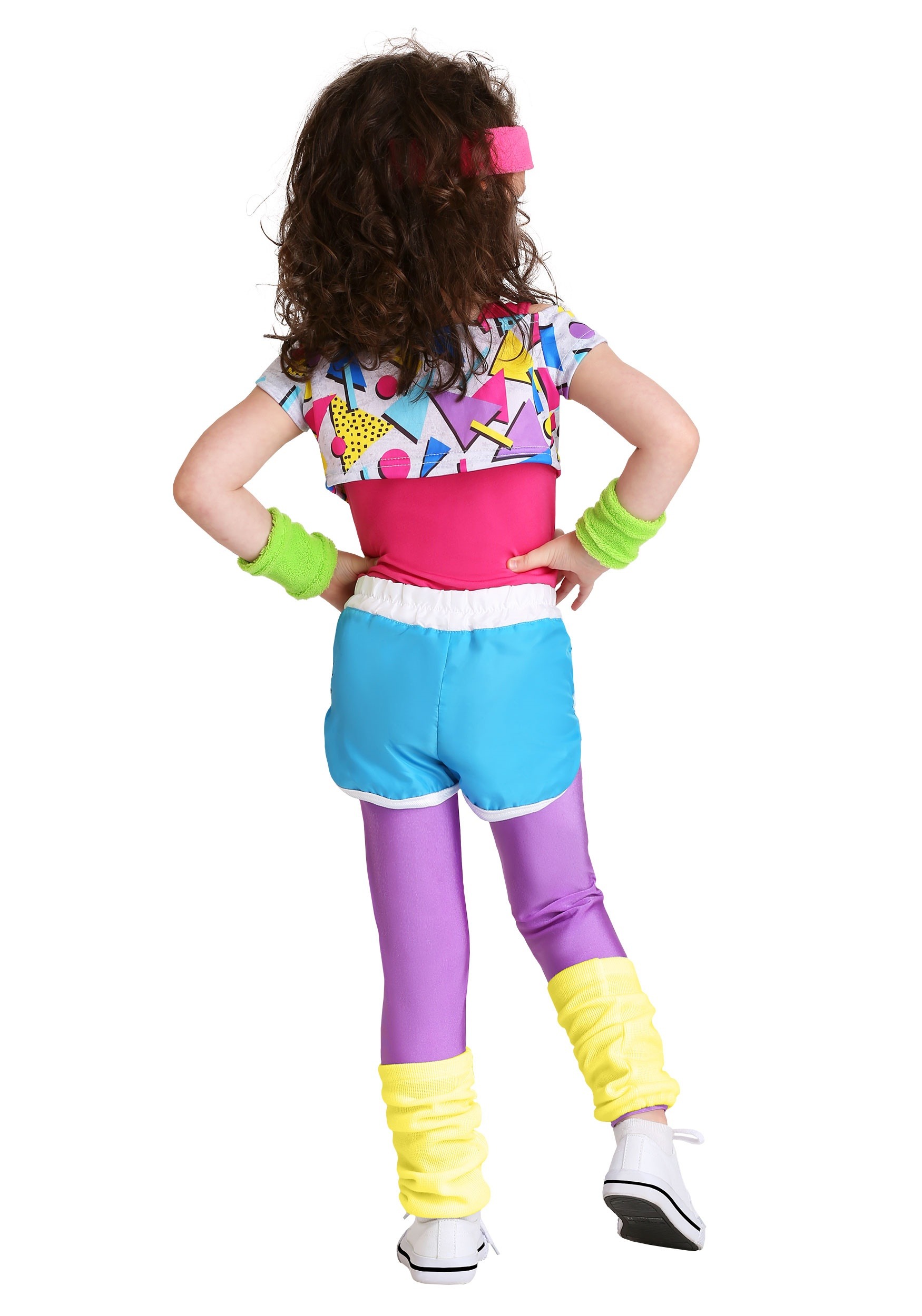 Girl's Toddler Work It Out 80s Costume