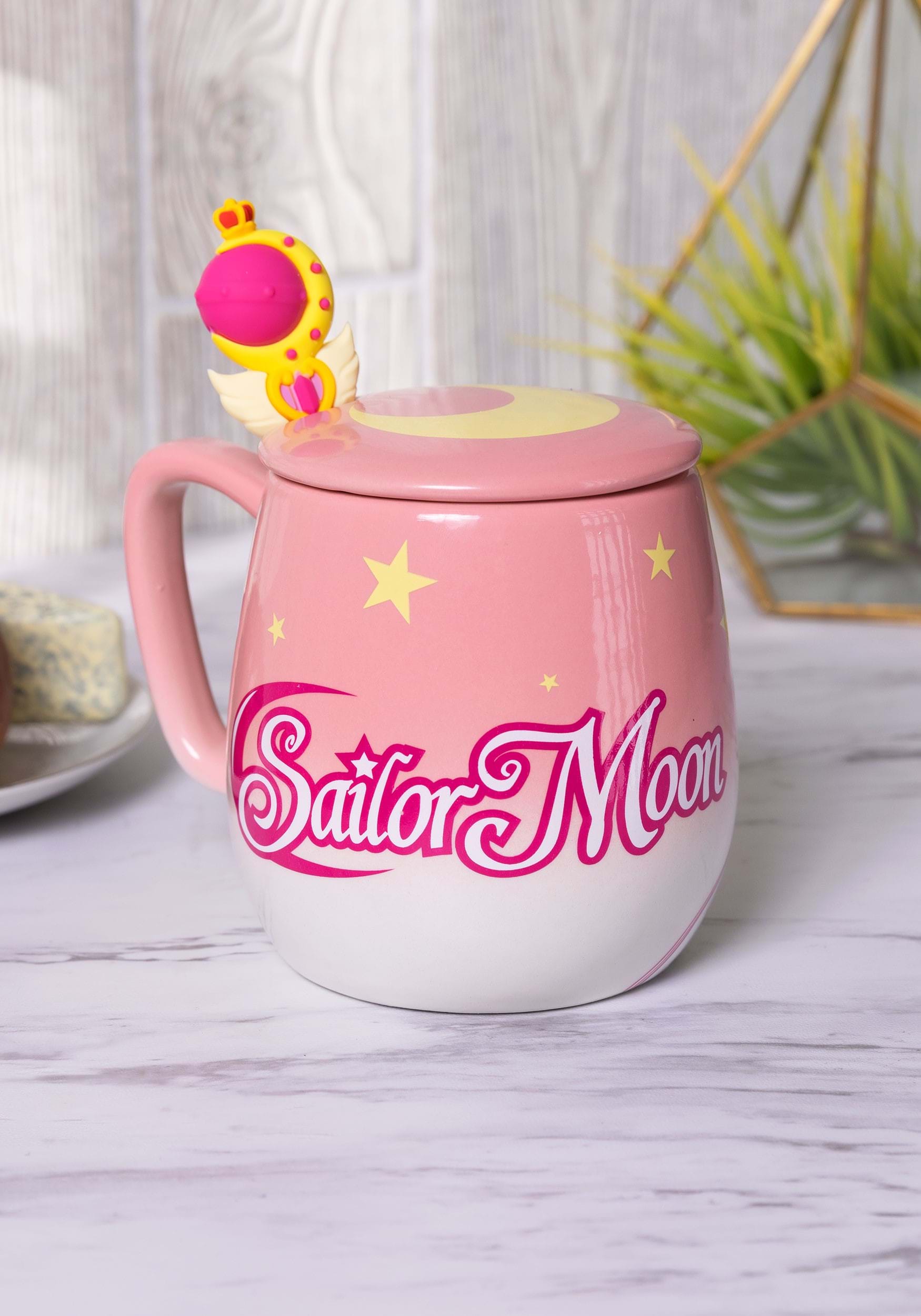 Sailor Moon Pink Ombre 16oz Mug with Molded Spoon