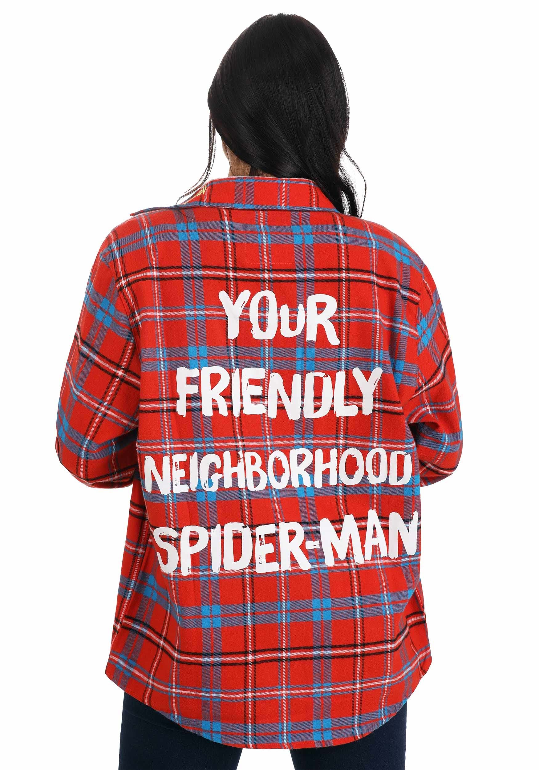 Adult Cakeworthy Spider-Man Unisex Flannel Shirt