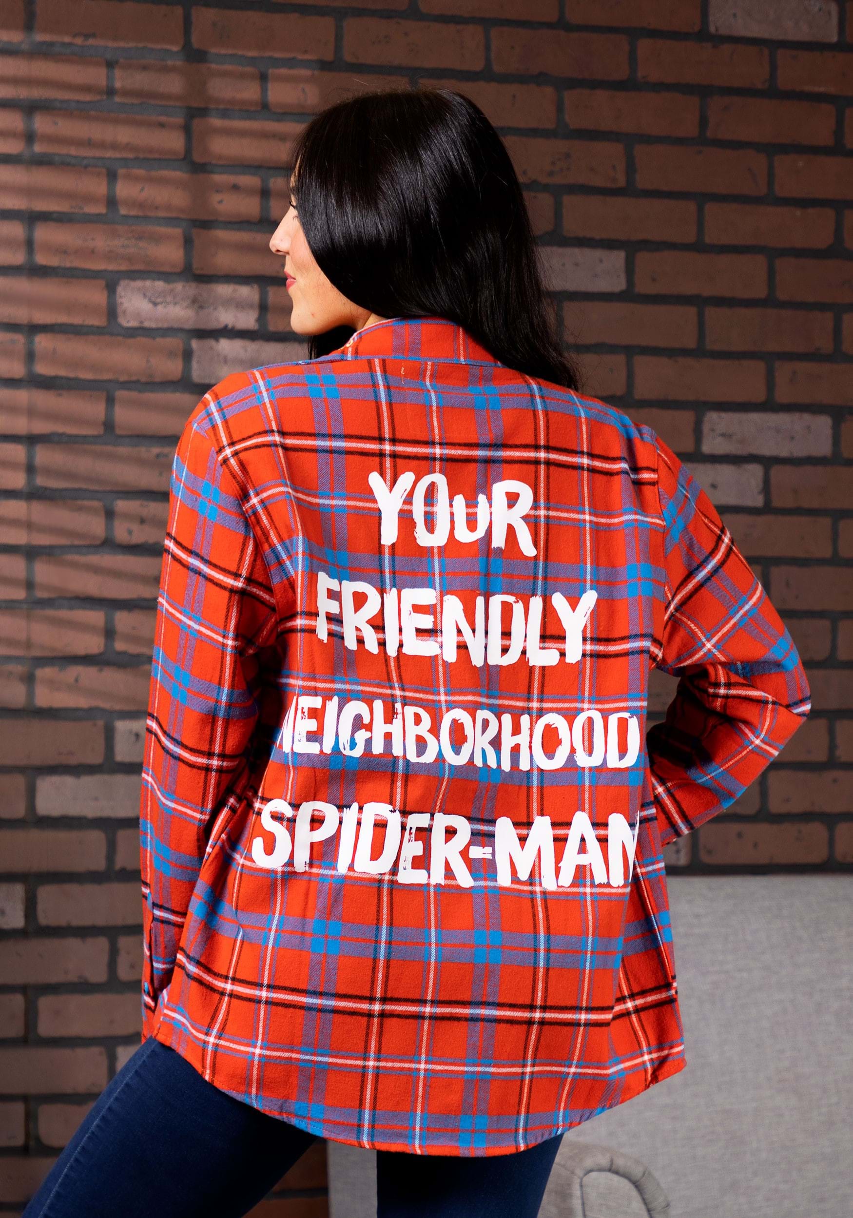 Adult Cakeworthy Spider-Man Unisex Flannel Shirt