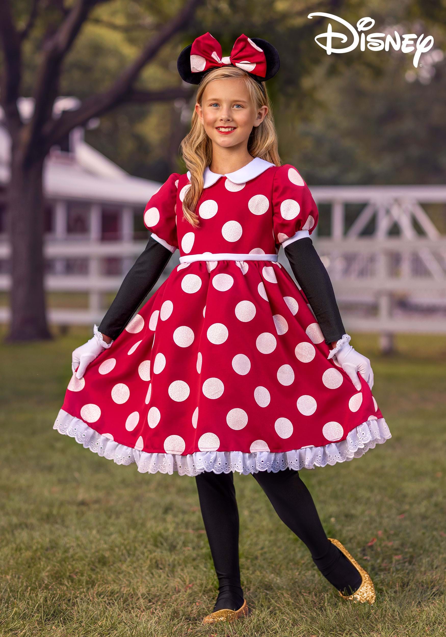 Girl's Deluxe Disney Minnie Mouse Costume Dress