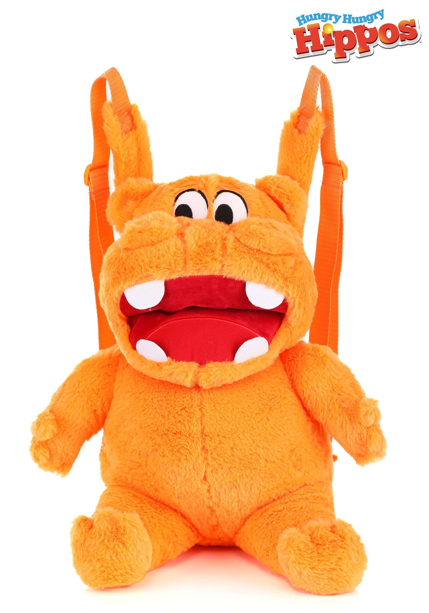 Orange Plush Hungry Hungry Hippos Backpack