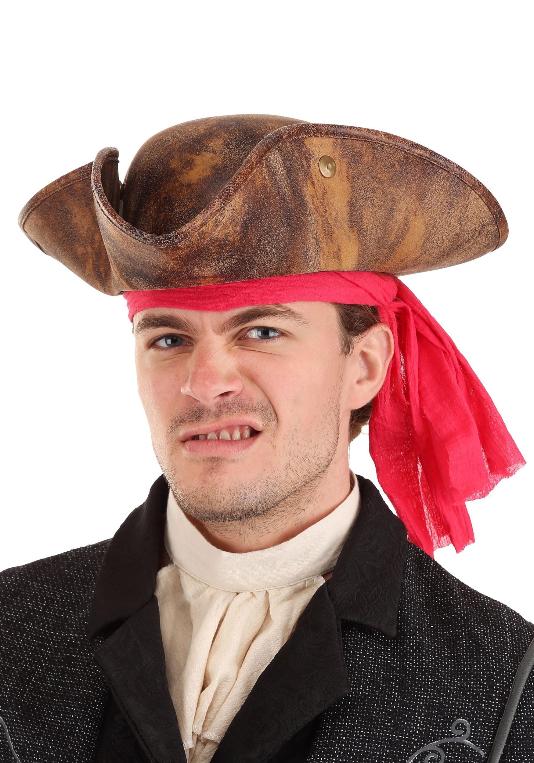 Pirate Costume Hat and Headscarf for Adults