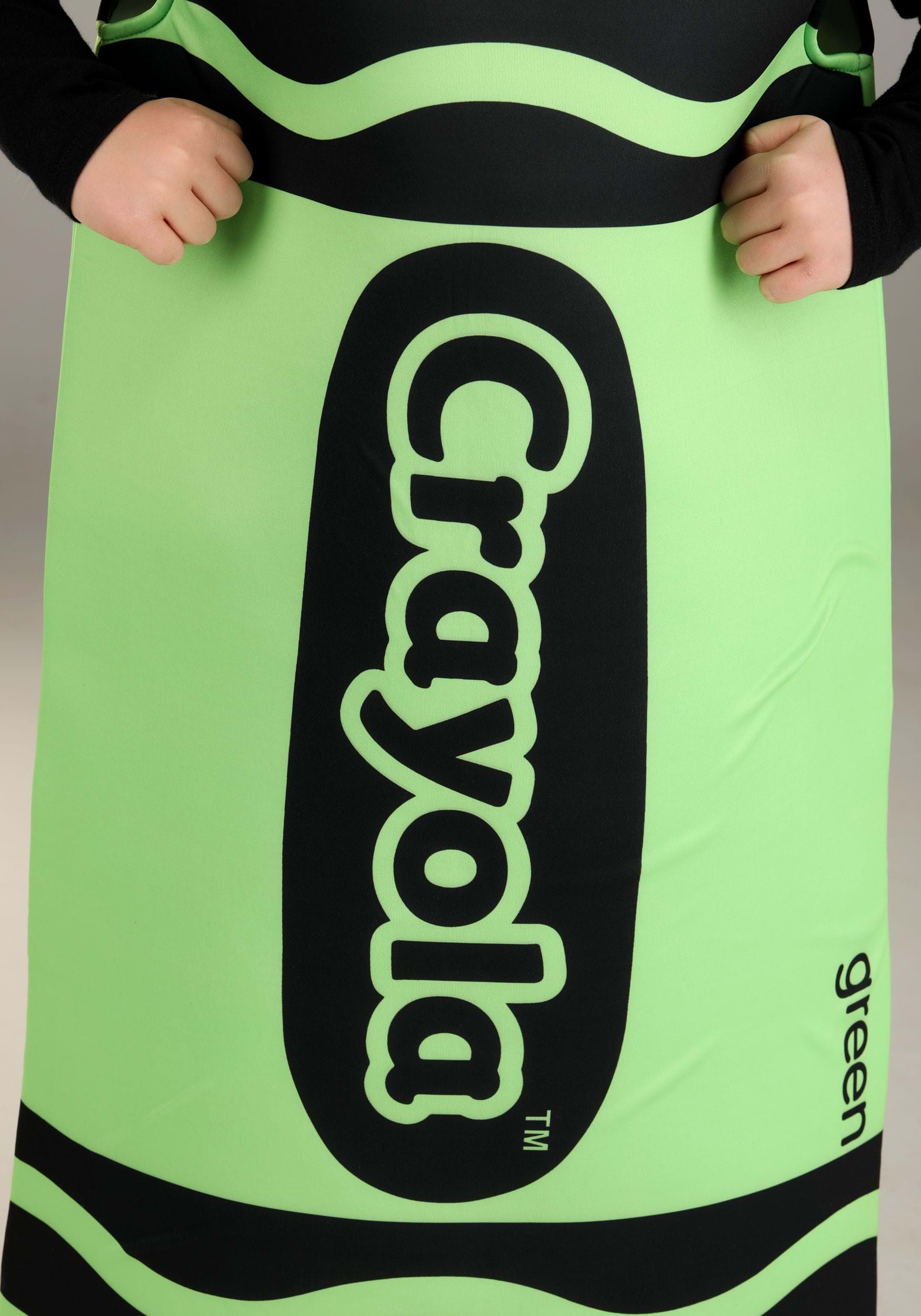 Kid's Green Crayola Crayon Costume 5 Kid's Green Crayola Crayon Costume