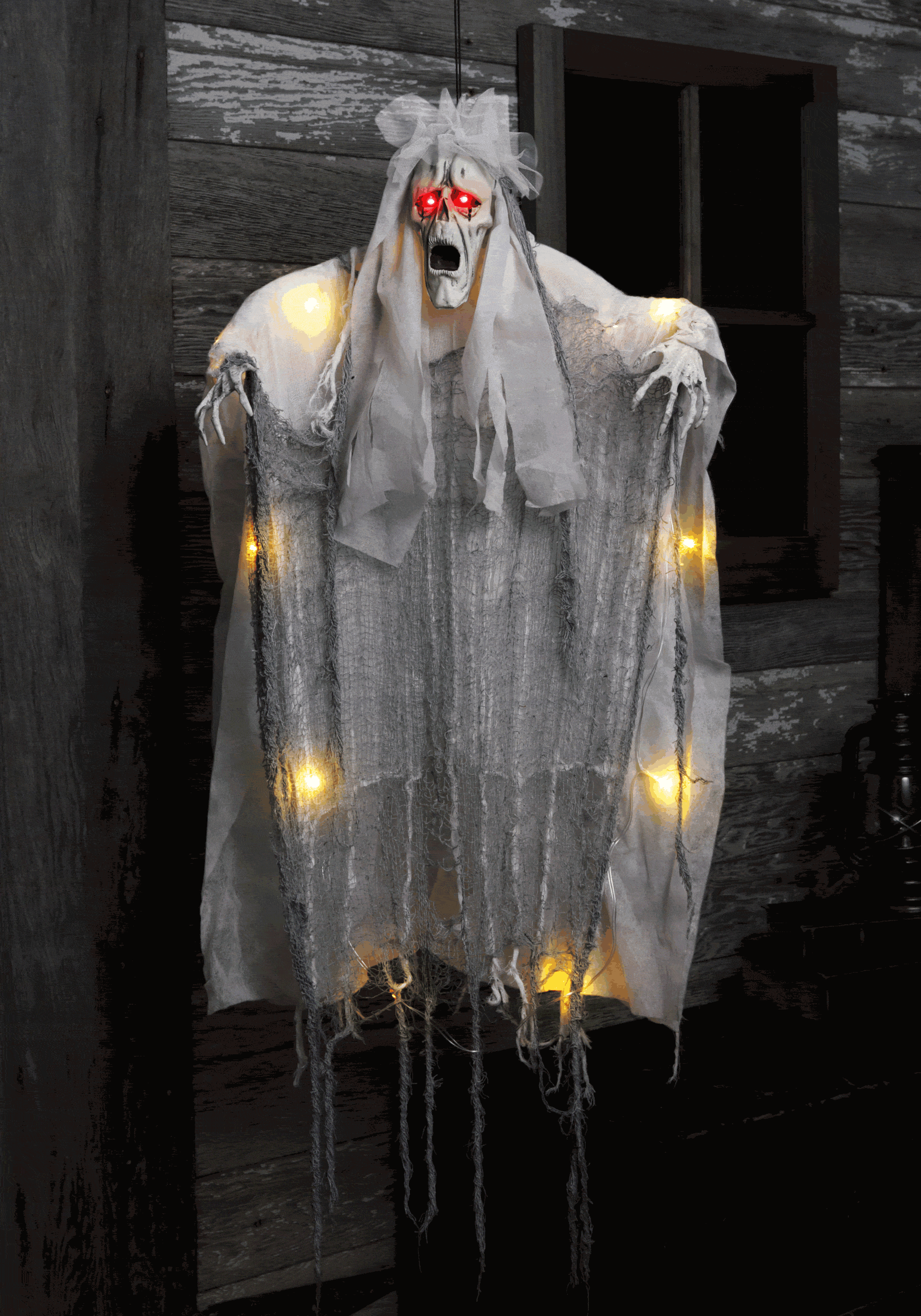 3FT Light Up Hanging Ghost Prop Decoration