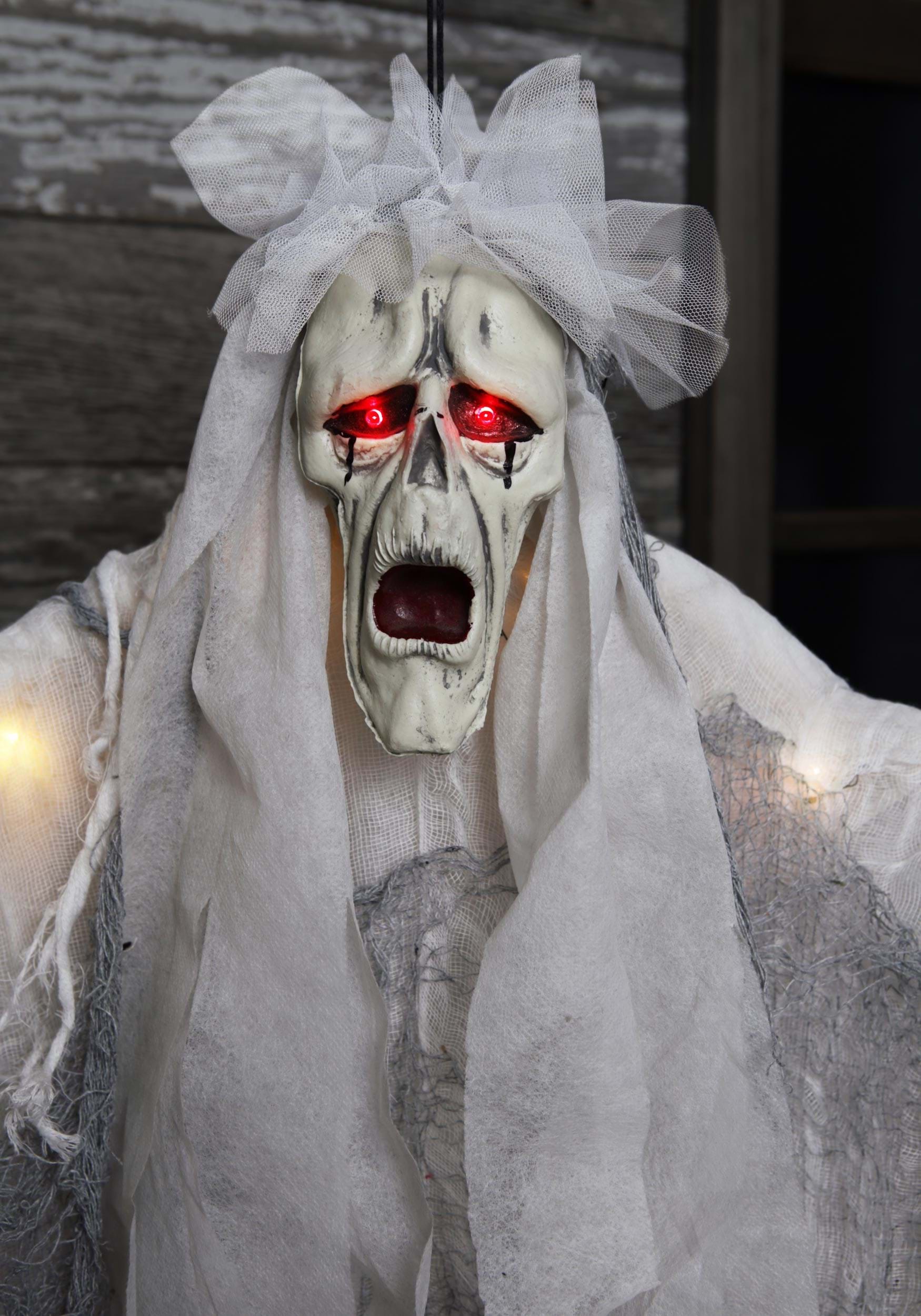 3FT Light Up Hanging Ghost Prop Decoration