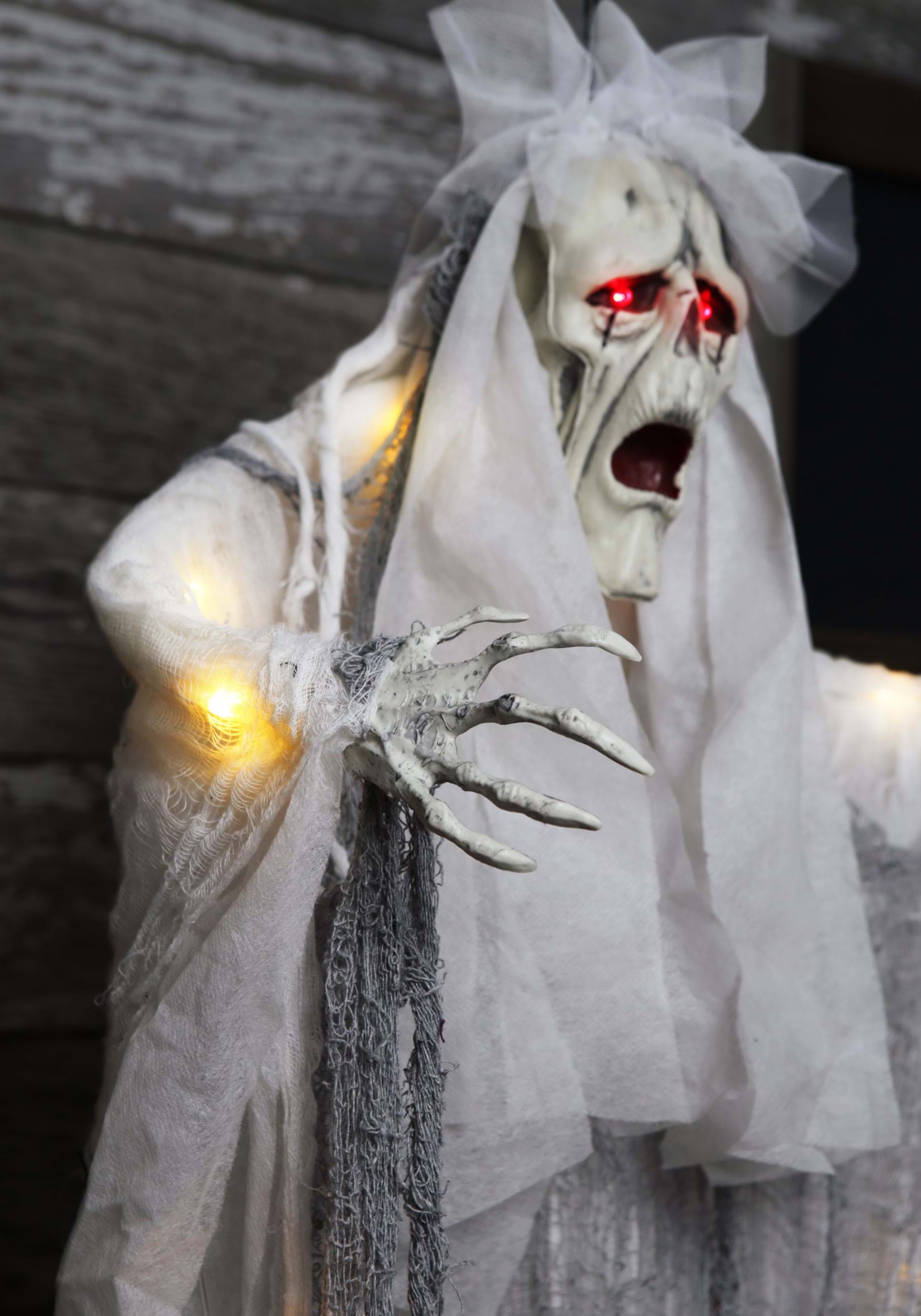 3FT Light Up Hanging Ghost Prop Decoration