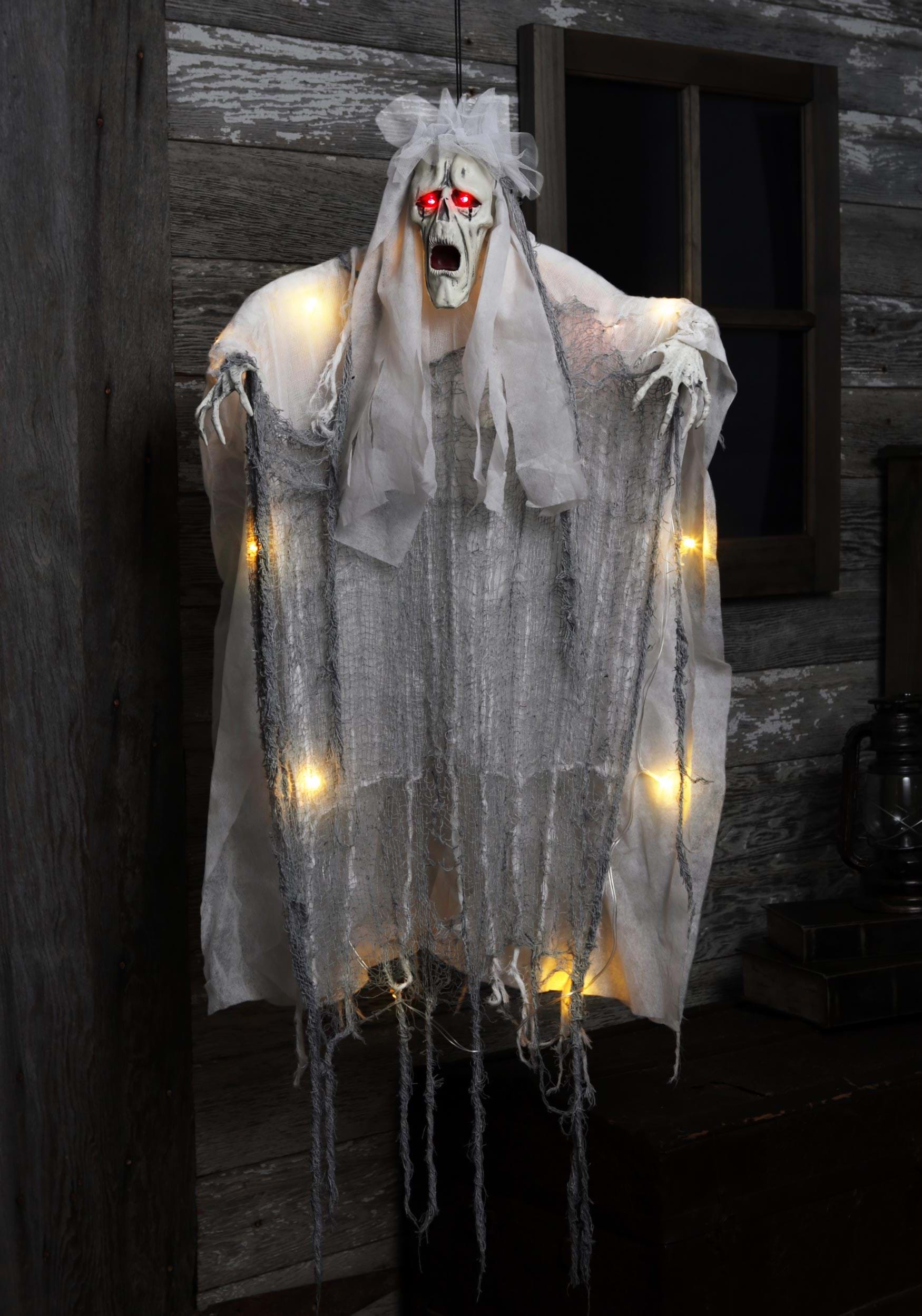 3FT Light Up Hanging Ghost Prop Decoration