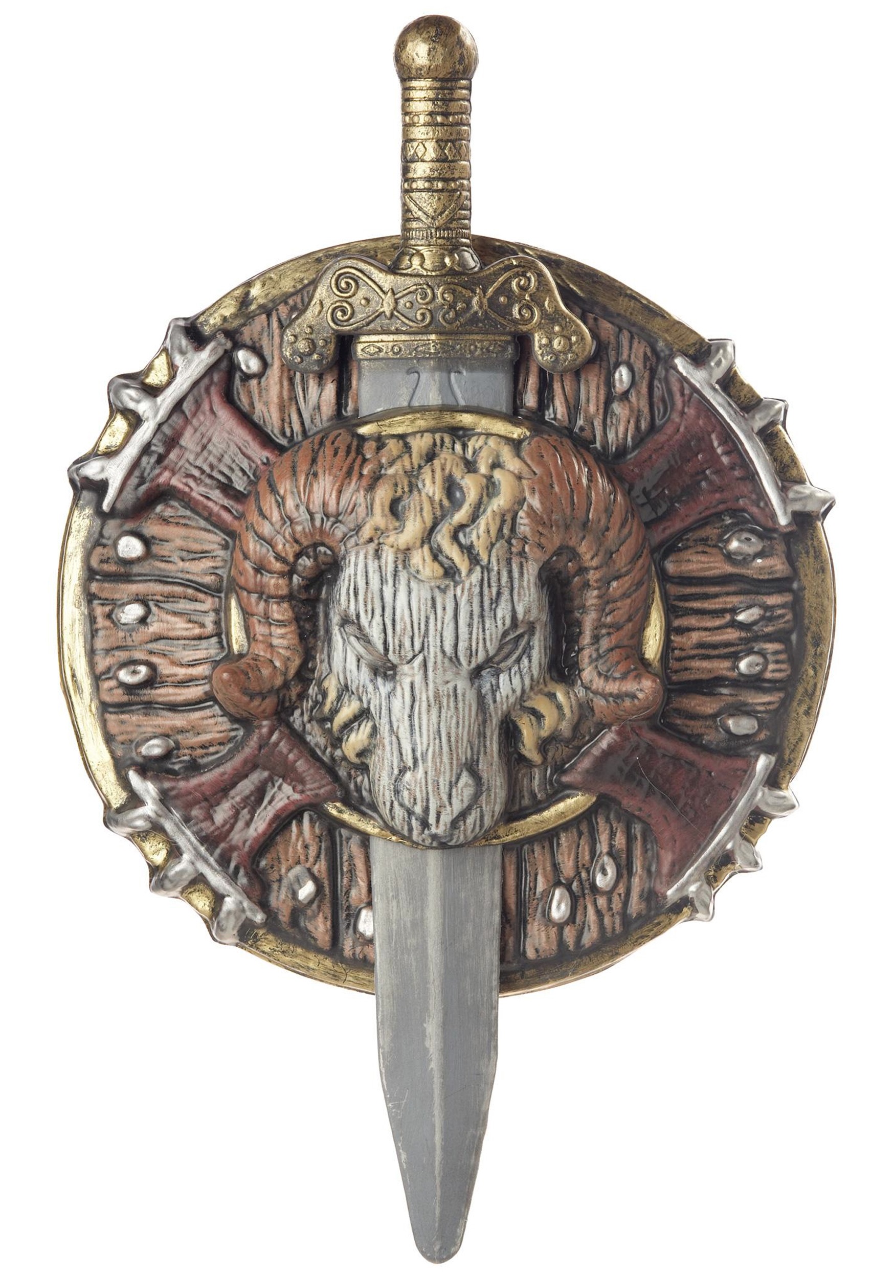 Barbarian Warrior Combat Shield and Sword Set
