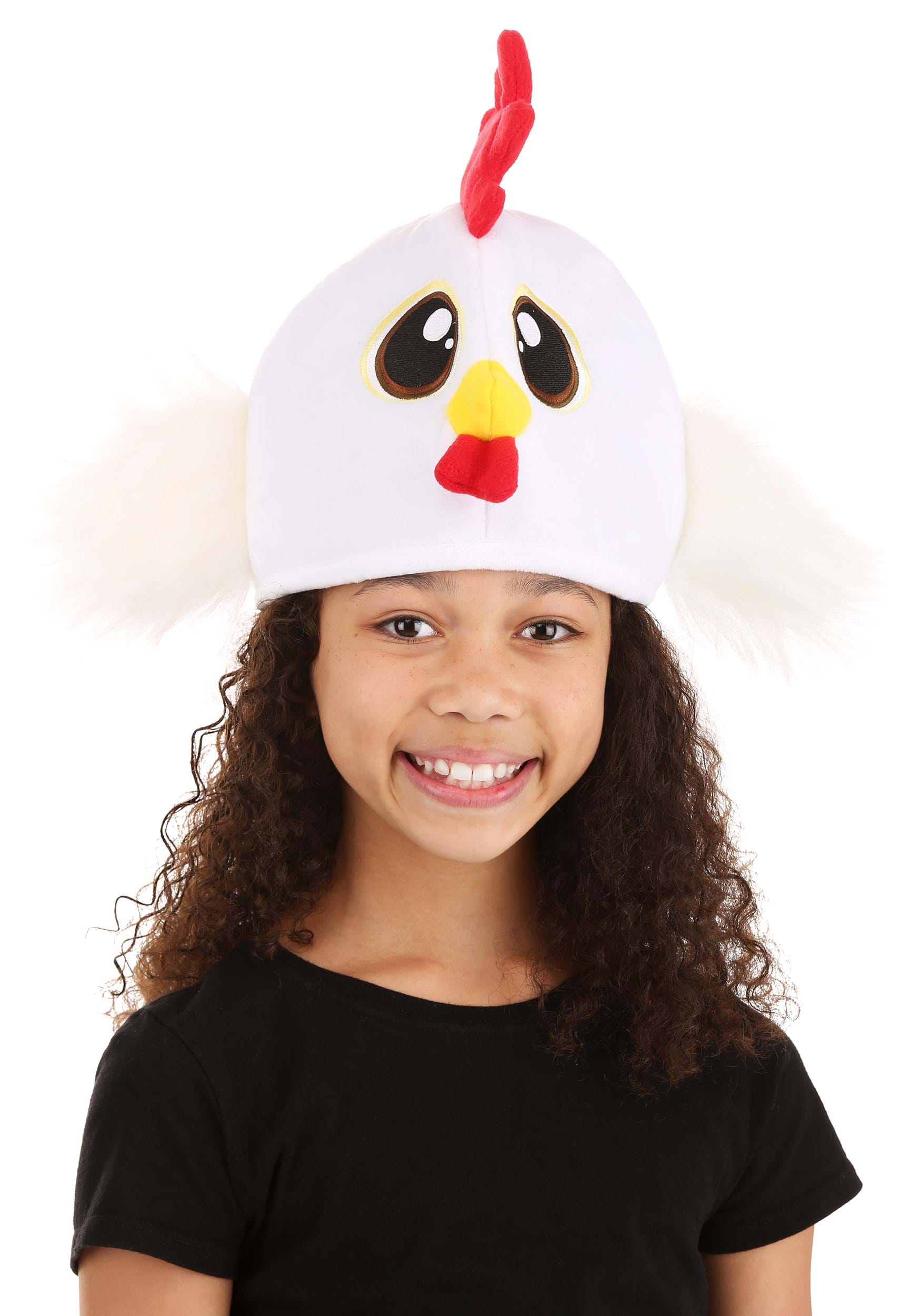 White Chicken Costume Velour Hat 1 White Chicken Costume Velour Hat