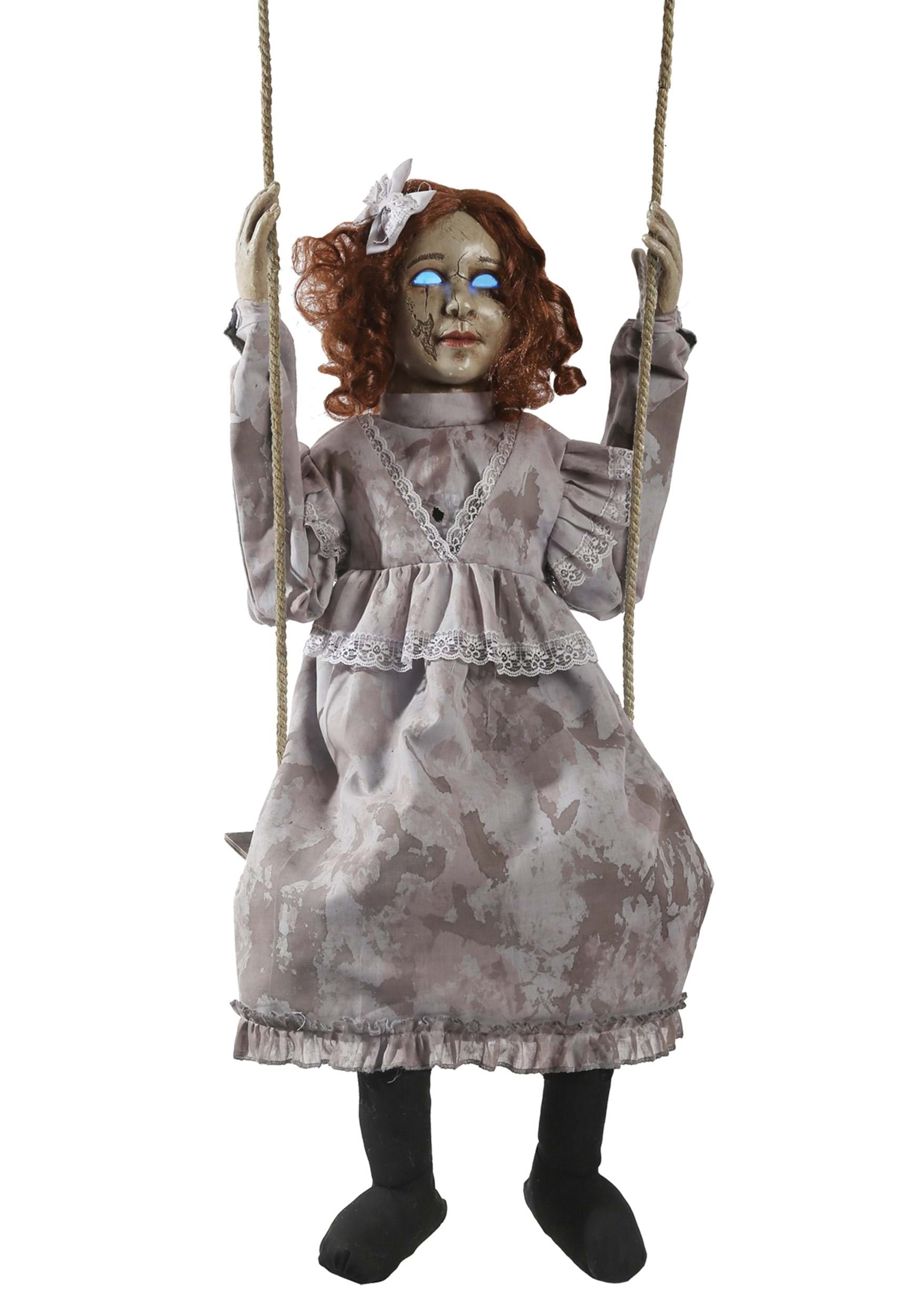 5.4FT Animated Hanging Creepy Swing Doll Halloween Decoration