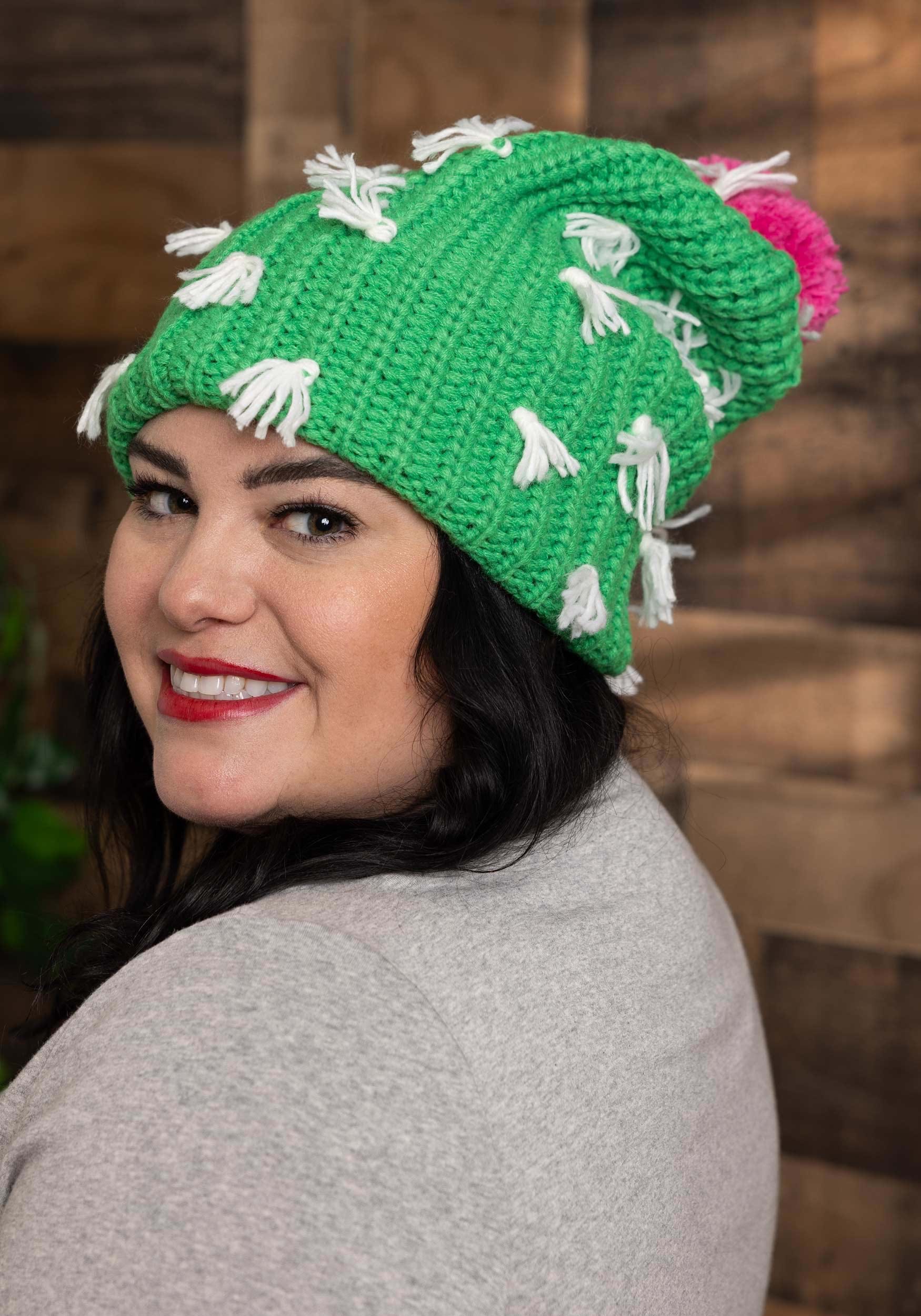 Cactus Knit Slouch Adult Beanie