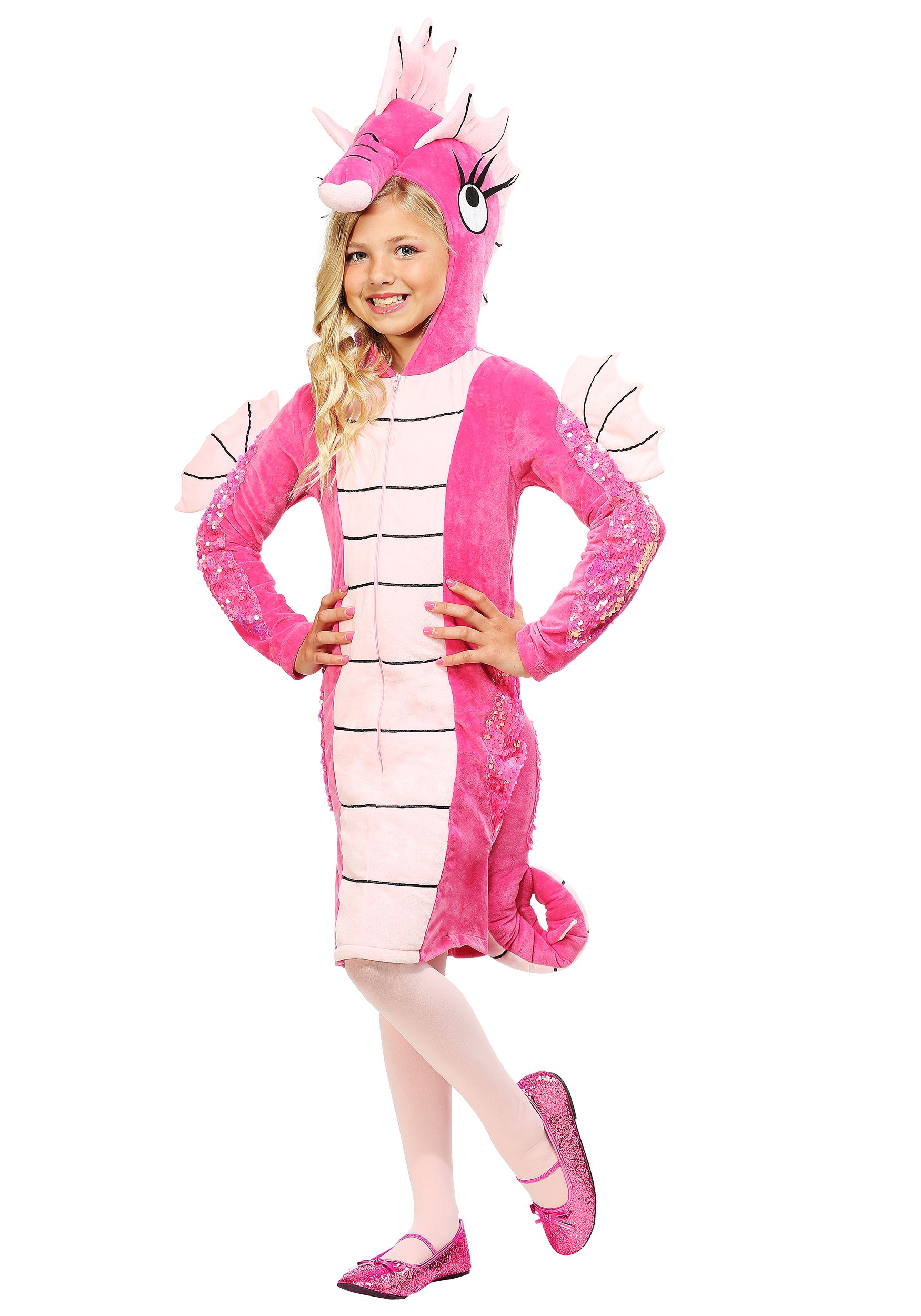 Girl's Pink Seahorse Costume 1 Girl's Pink Seahorse Costume