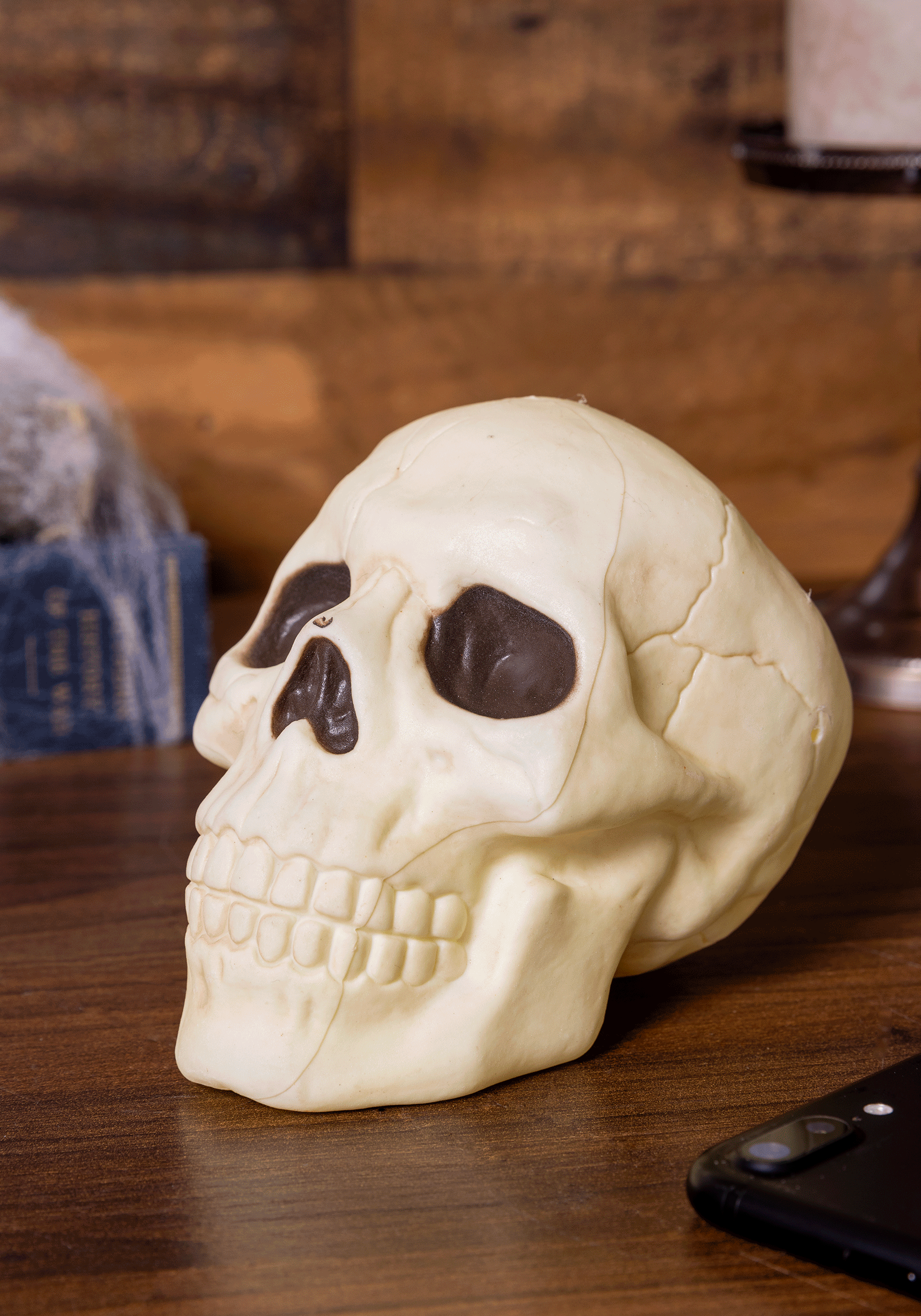 4-Inch Small Skull Glow in the Dark Decoration
