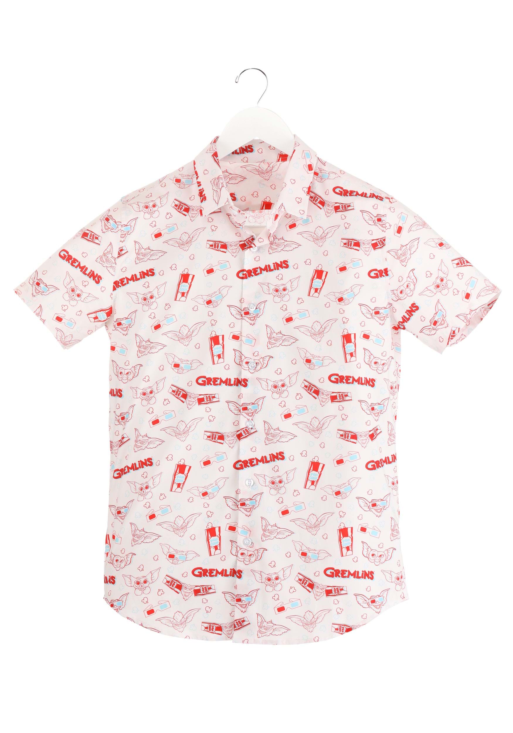 Going to the Movies Gremlins Button Up Shirt for Adults