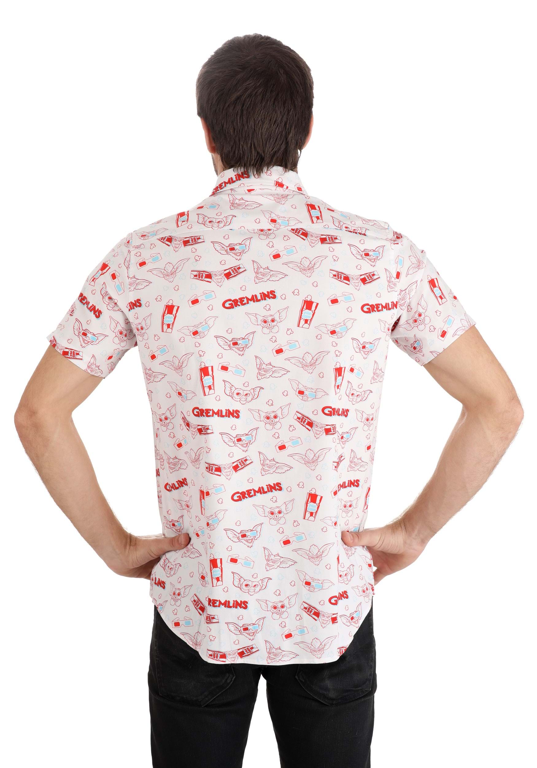 Going to the Movies Gremlins Button Up Shirt for Adults