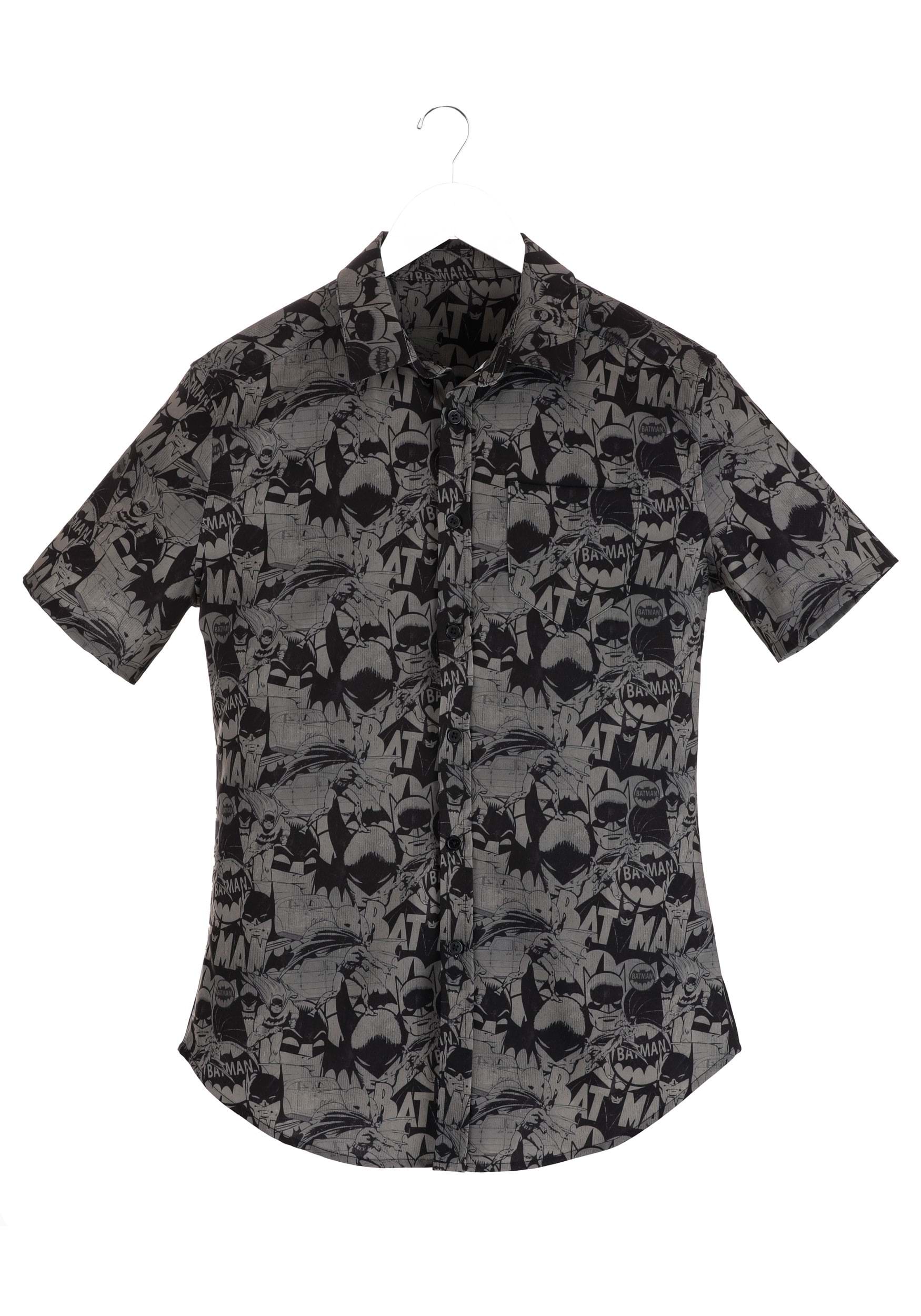 DC Comics Batman Button Up Shirt for Adults