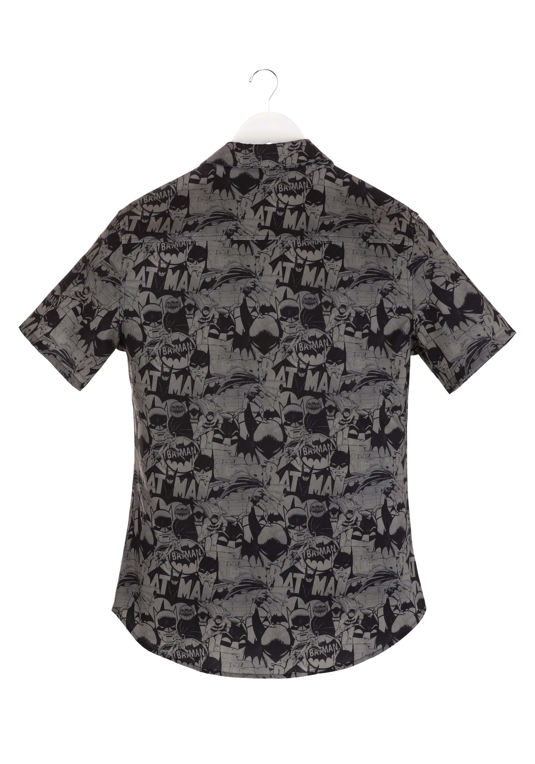 DC Comics Batman Button Up Shirt for Adults