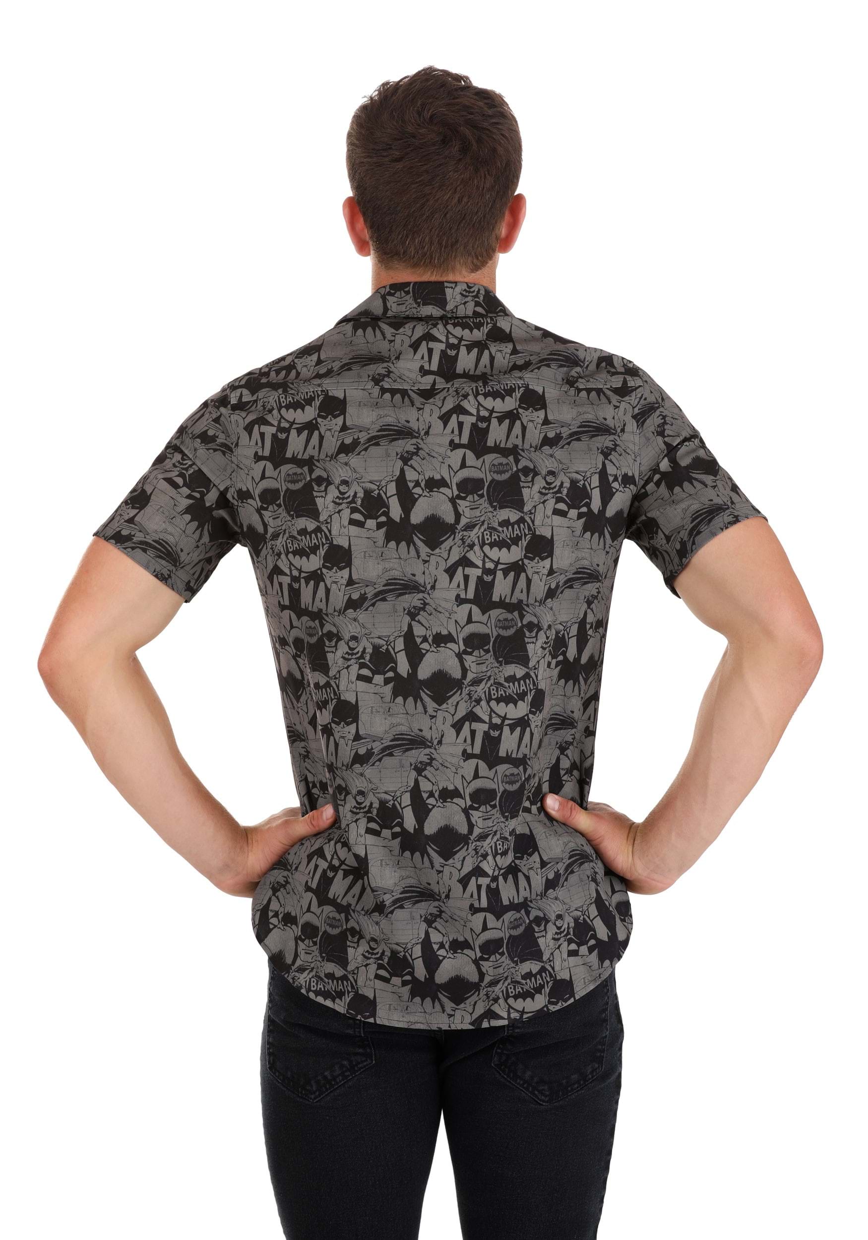 DC Comics Batman Button Up Shirt for Adults