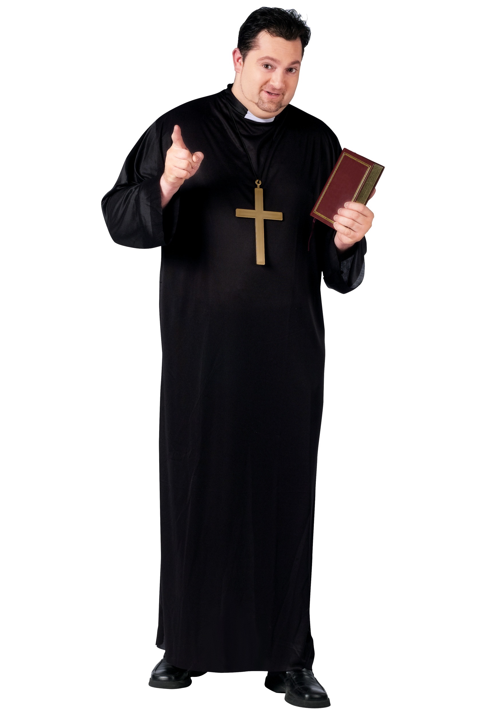 Plus Size Priest Men's Costume
