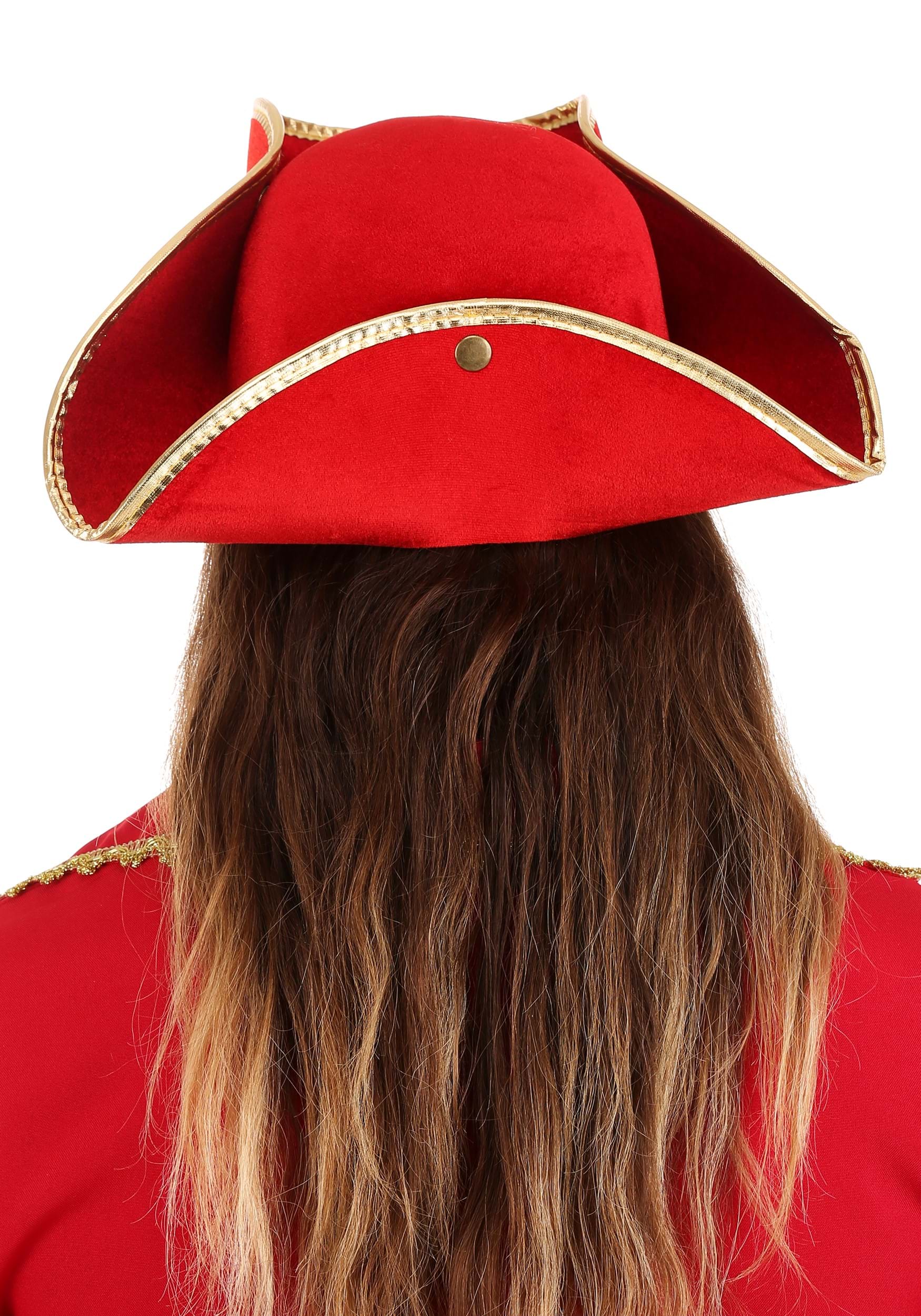 Rum Pirate Adult Red Costume Hat 2 Rum Pirate Adult Red Costume Hat