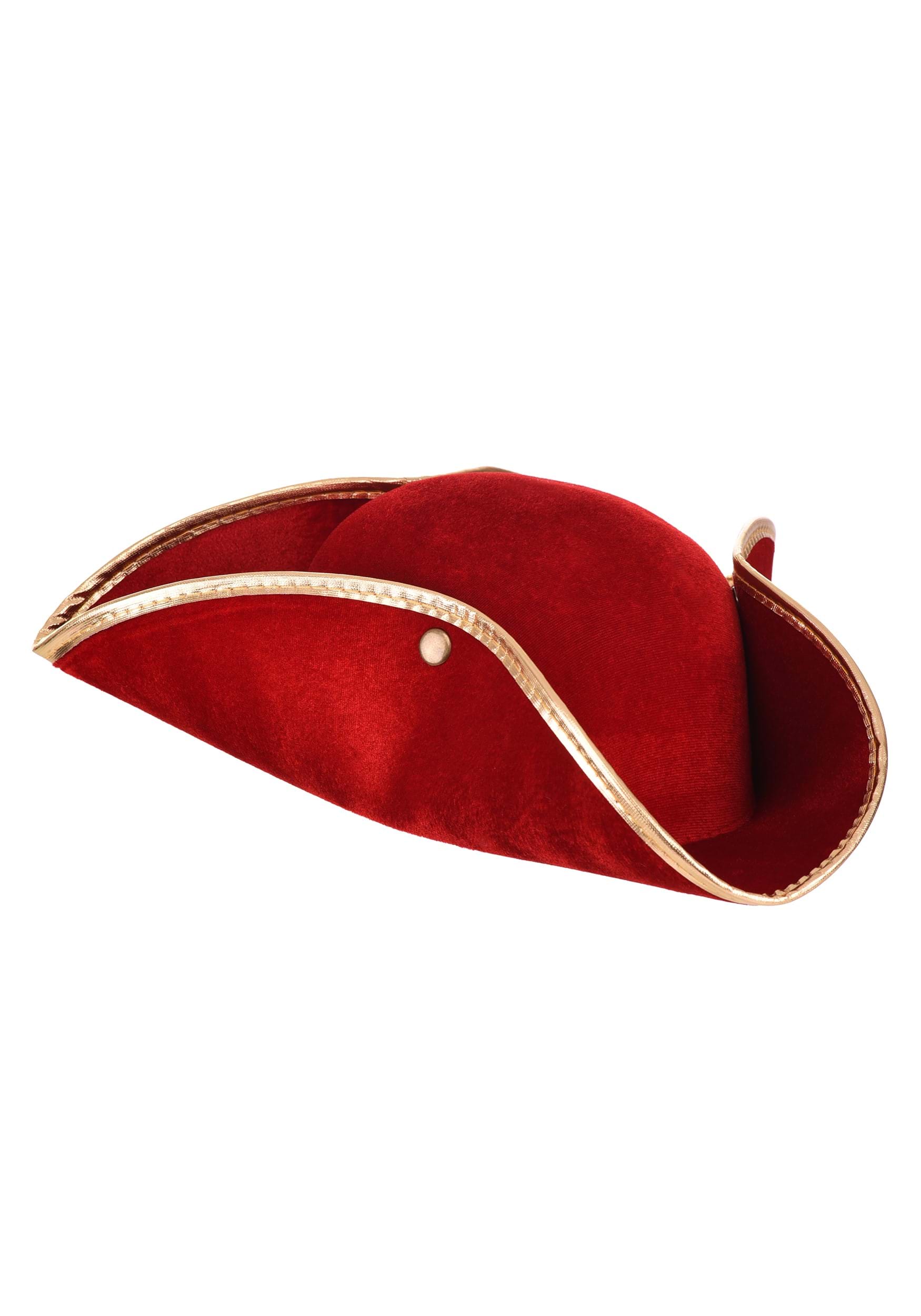 Rum Pirate Adult Red Costume Hat 3 Rum Pirate Adult Red Costume Hat