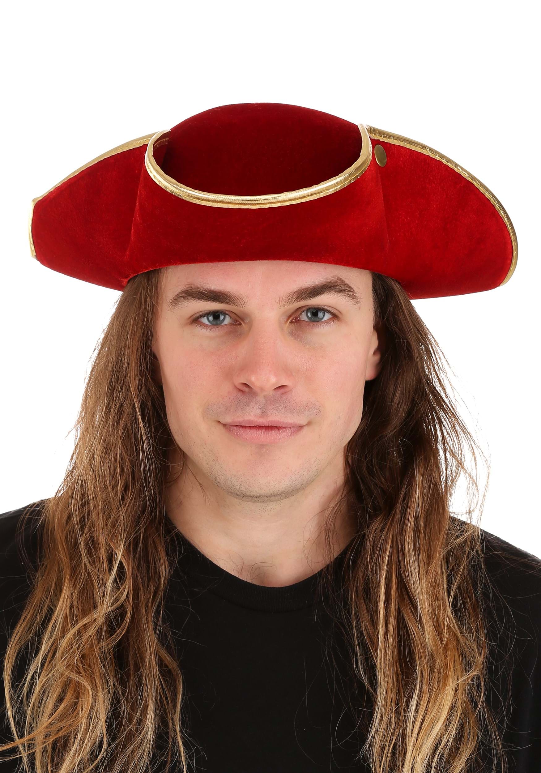 Rum Pirate Adult Red Costume Hat 4 Rum Pirate Adult Red Costume Hat