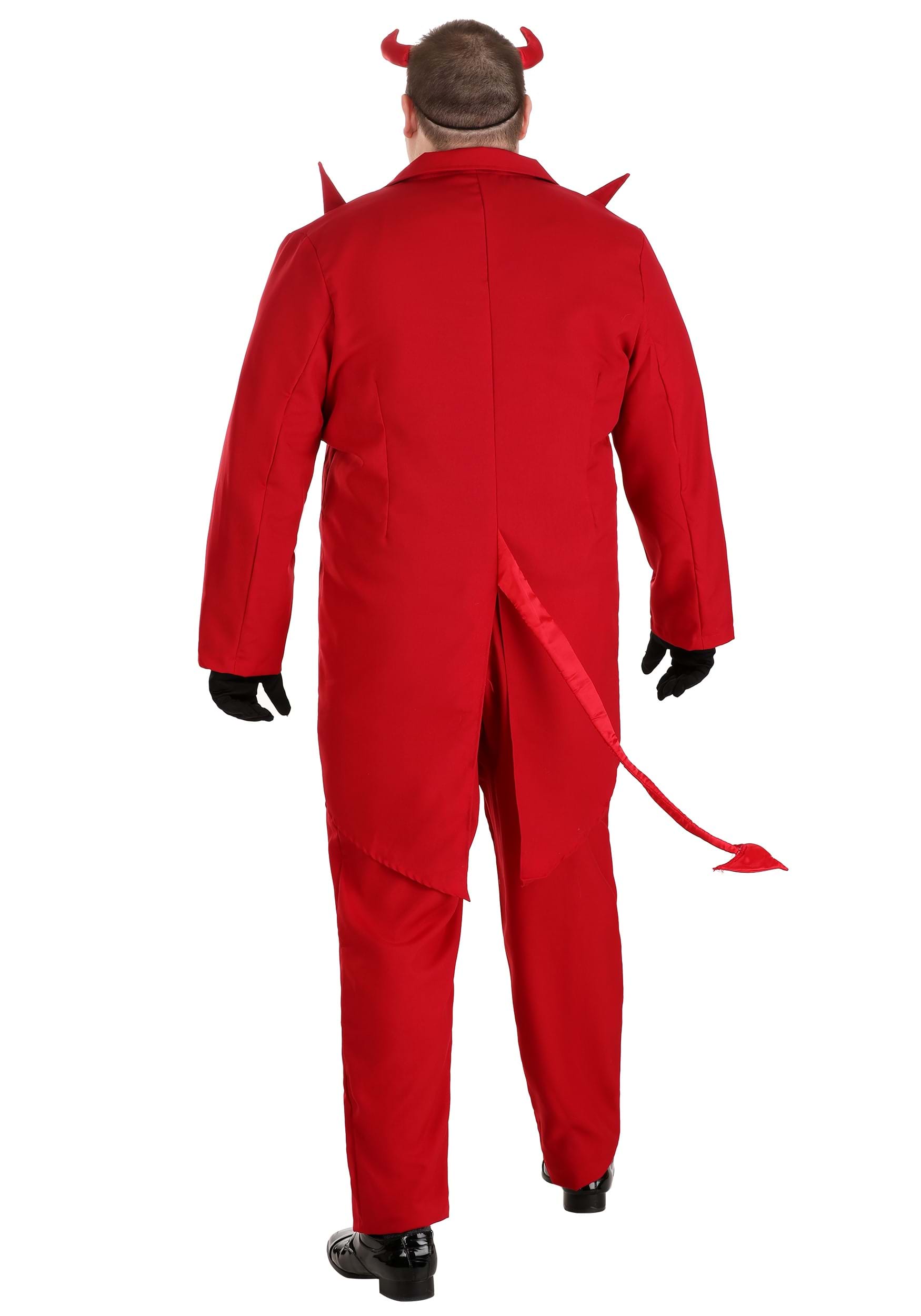 Plus Size Red Suit Devil Costume for Men 3 Plus Size Red Suit Devil Costume for Men
