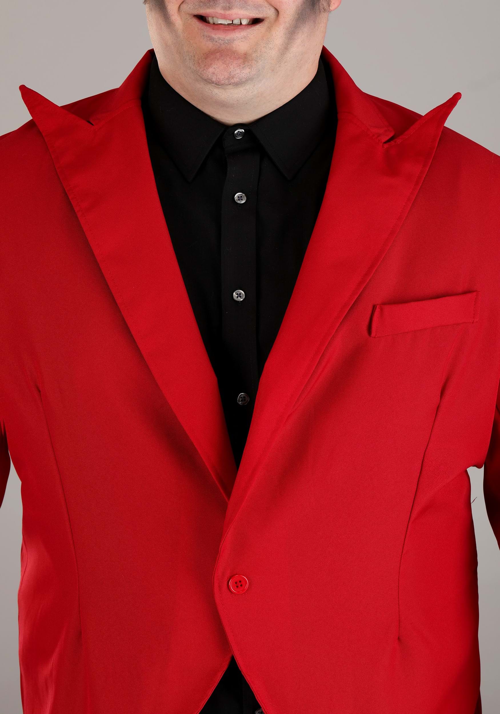 Plus Size Red Suit Devil Costume for Men 5 Plus Size Red Suit Devil Costume for Men