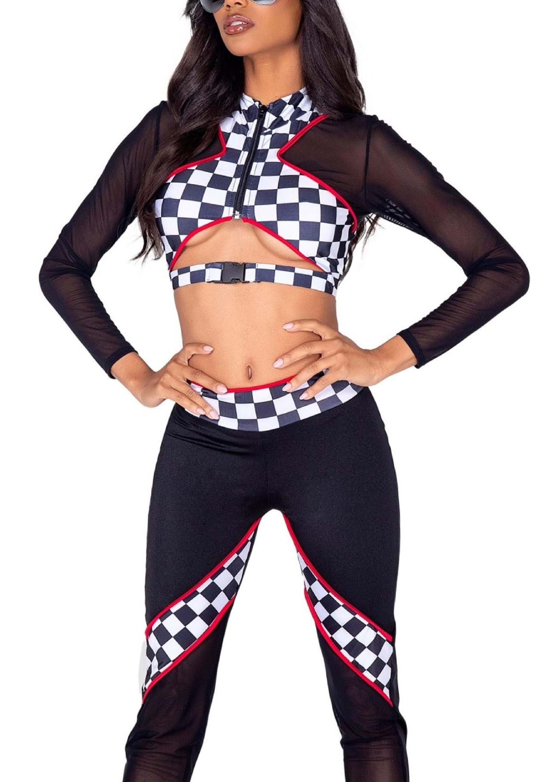 Sexy Racecar Driver Women's Costume 4 Sexy Racecar Driver Women's Costume