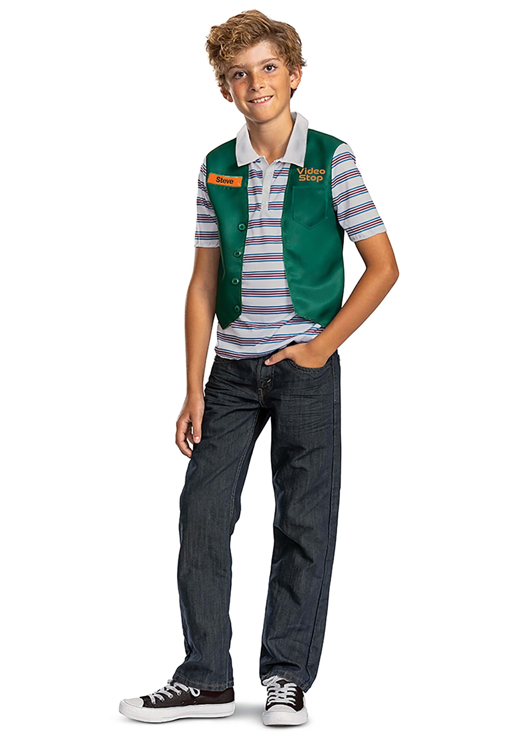 Steve Classic Video Stranger Things S4 Tween Costume