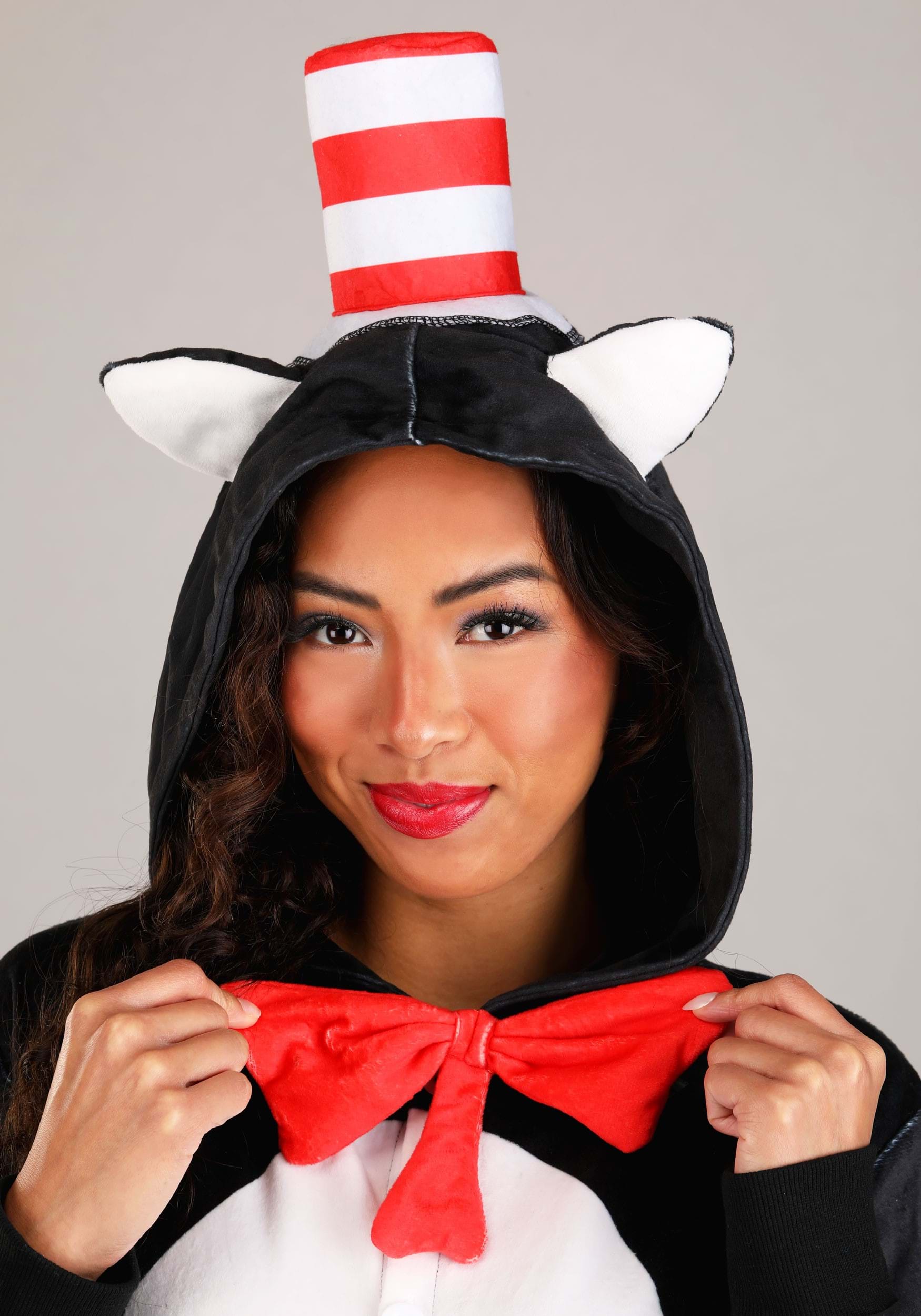Dr. Seuss Cat in the Hat Costume Onesie for Adults