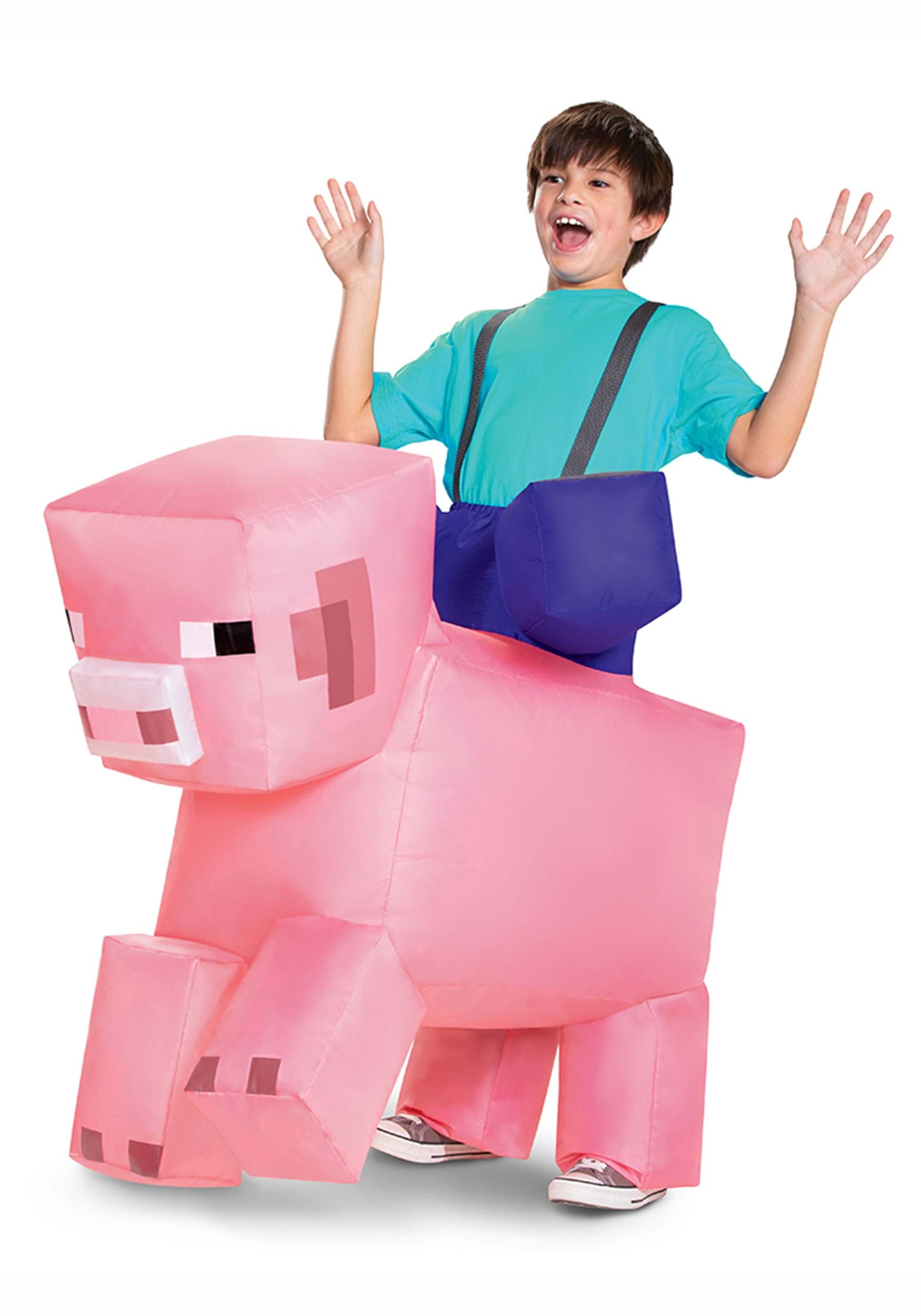 Minecraft Ride-On Inflatable Pig Child Costume
