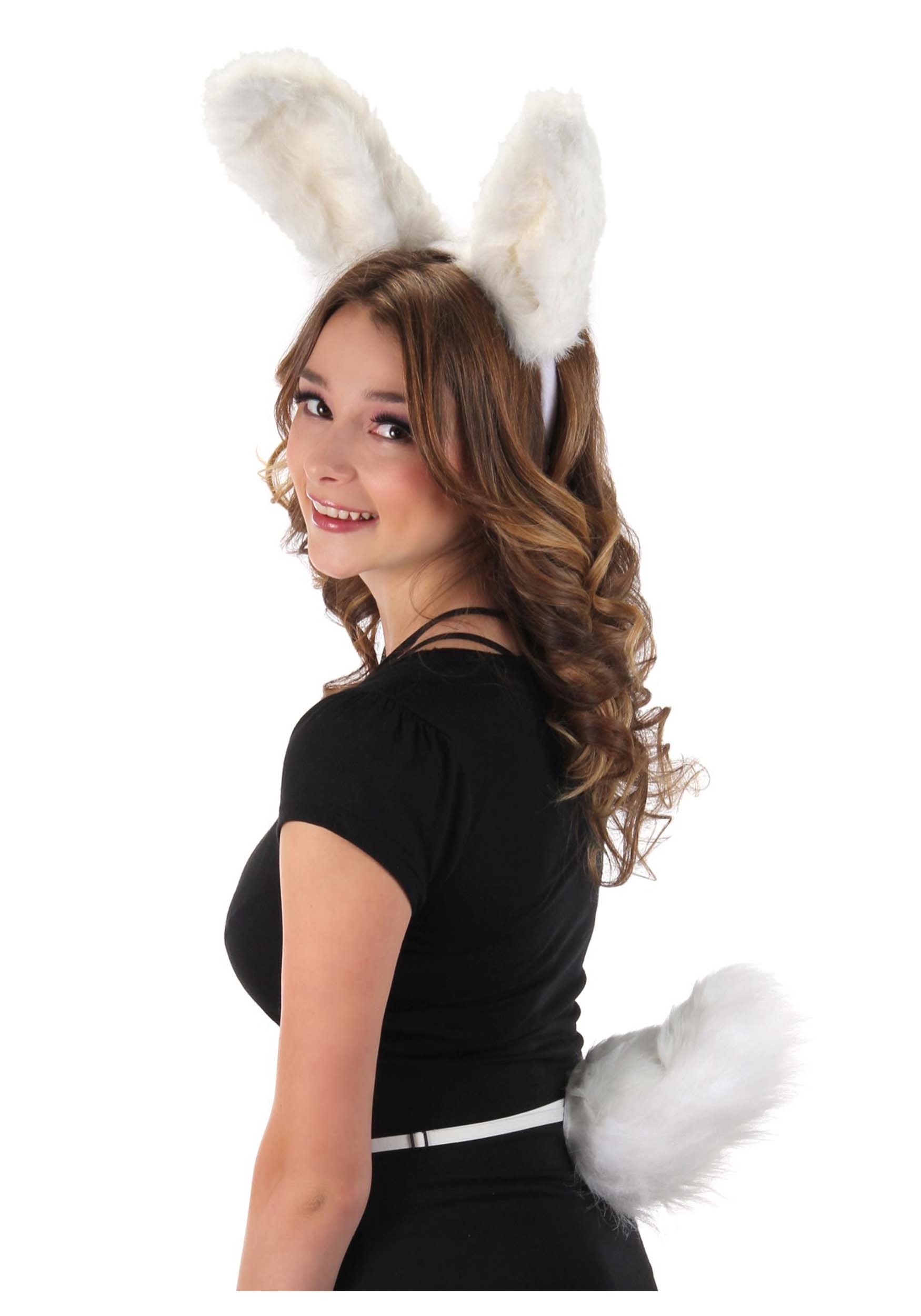 White Deluxe Bunny Tail