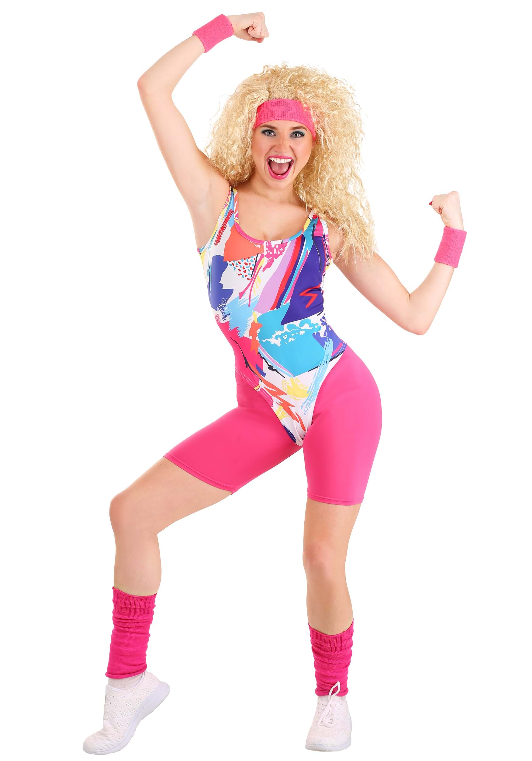 Women's Jazzercise 80s Costume 3 Women's Jazzercise 80s Costume