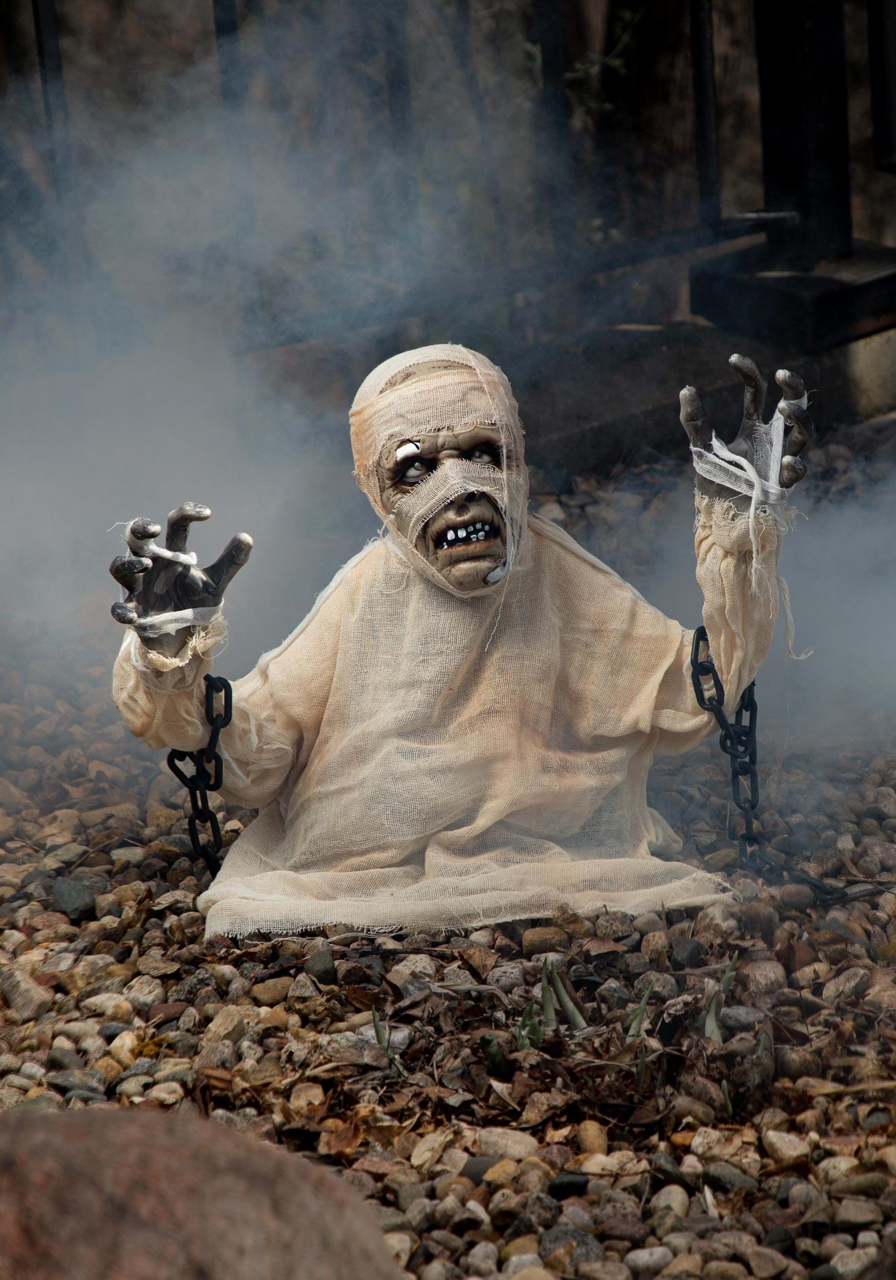 16-Inch Animated Life-Size Groundbreaker Mummy Decoration