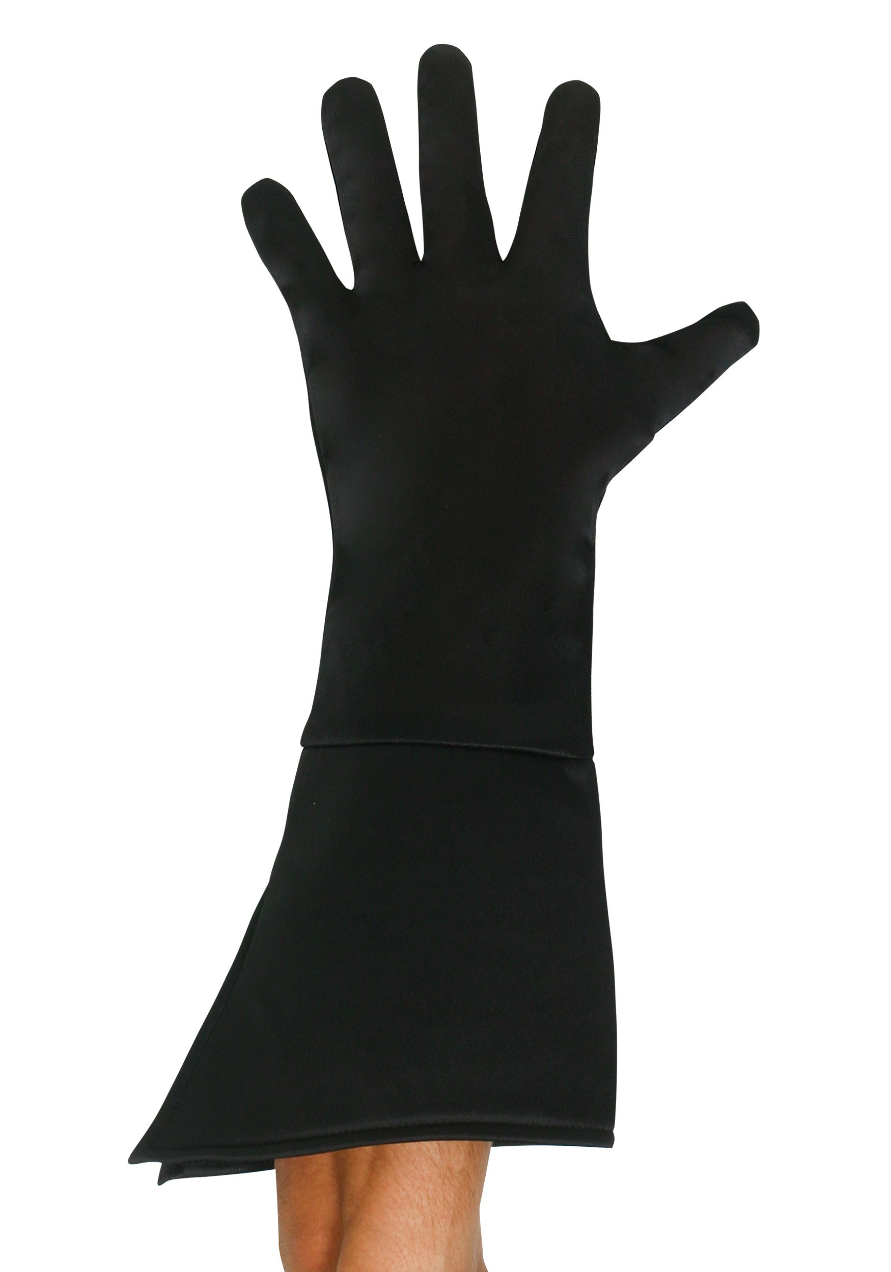 Black Superhero Gloves for Adults