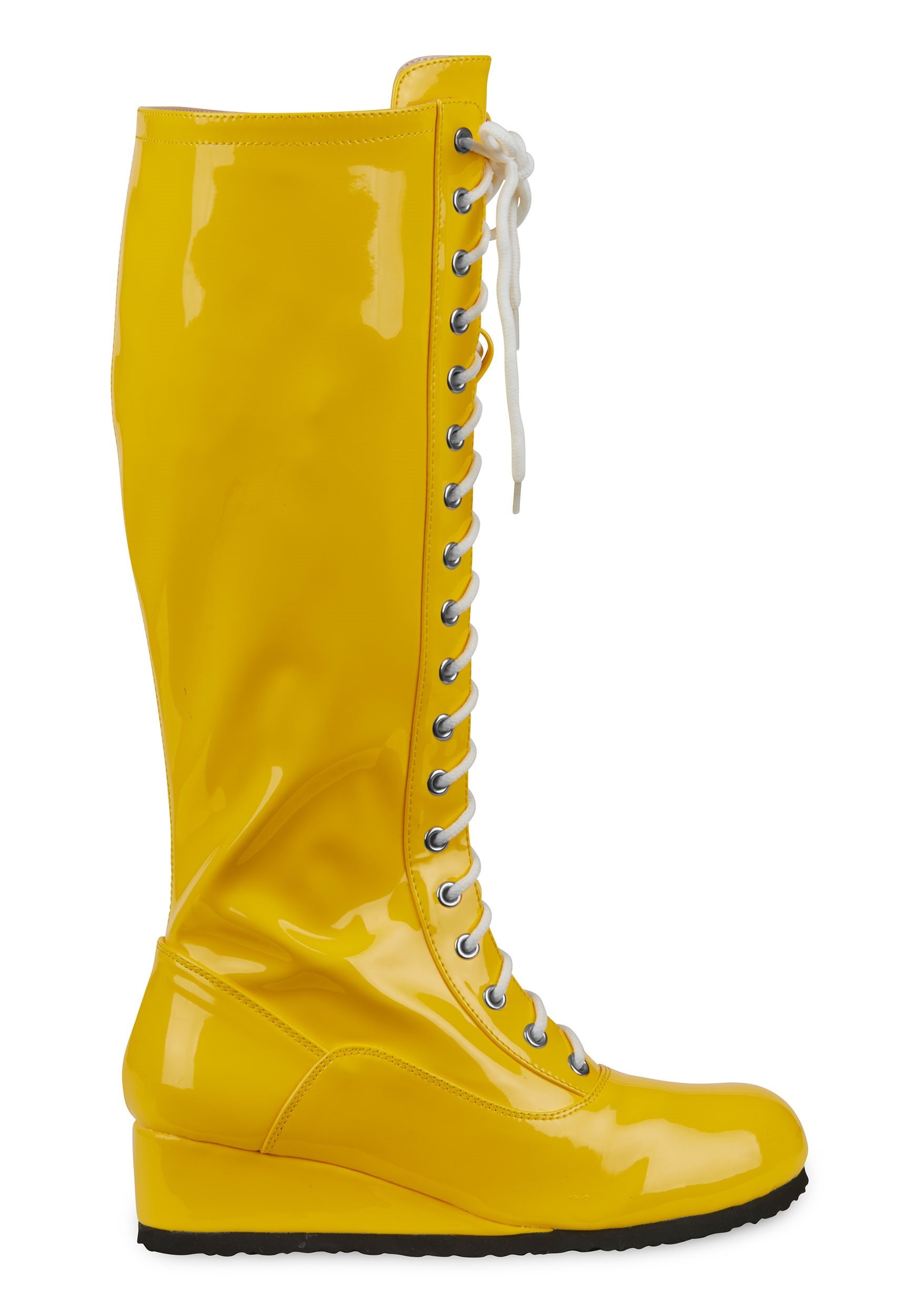 Men's Yellow Wrestling Lace Up Boots for Men