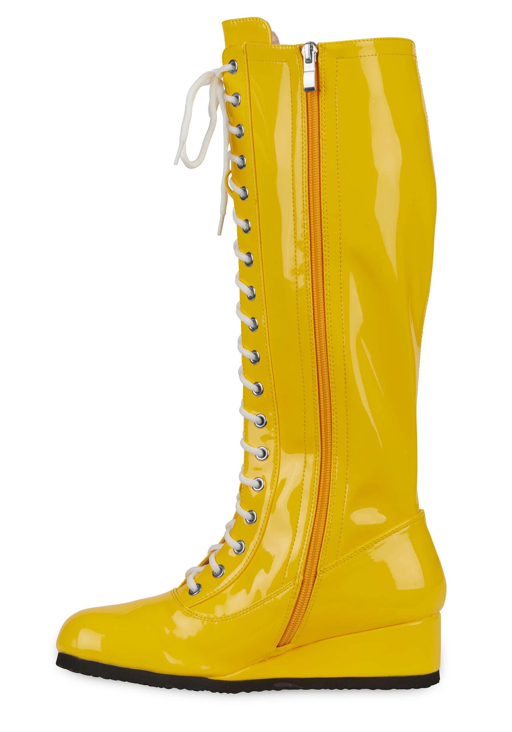 Men's Yellow Wrestling Lace Up Boots for Men