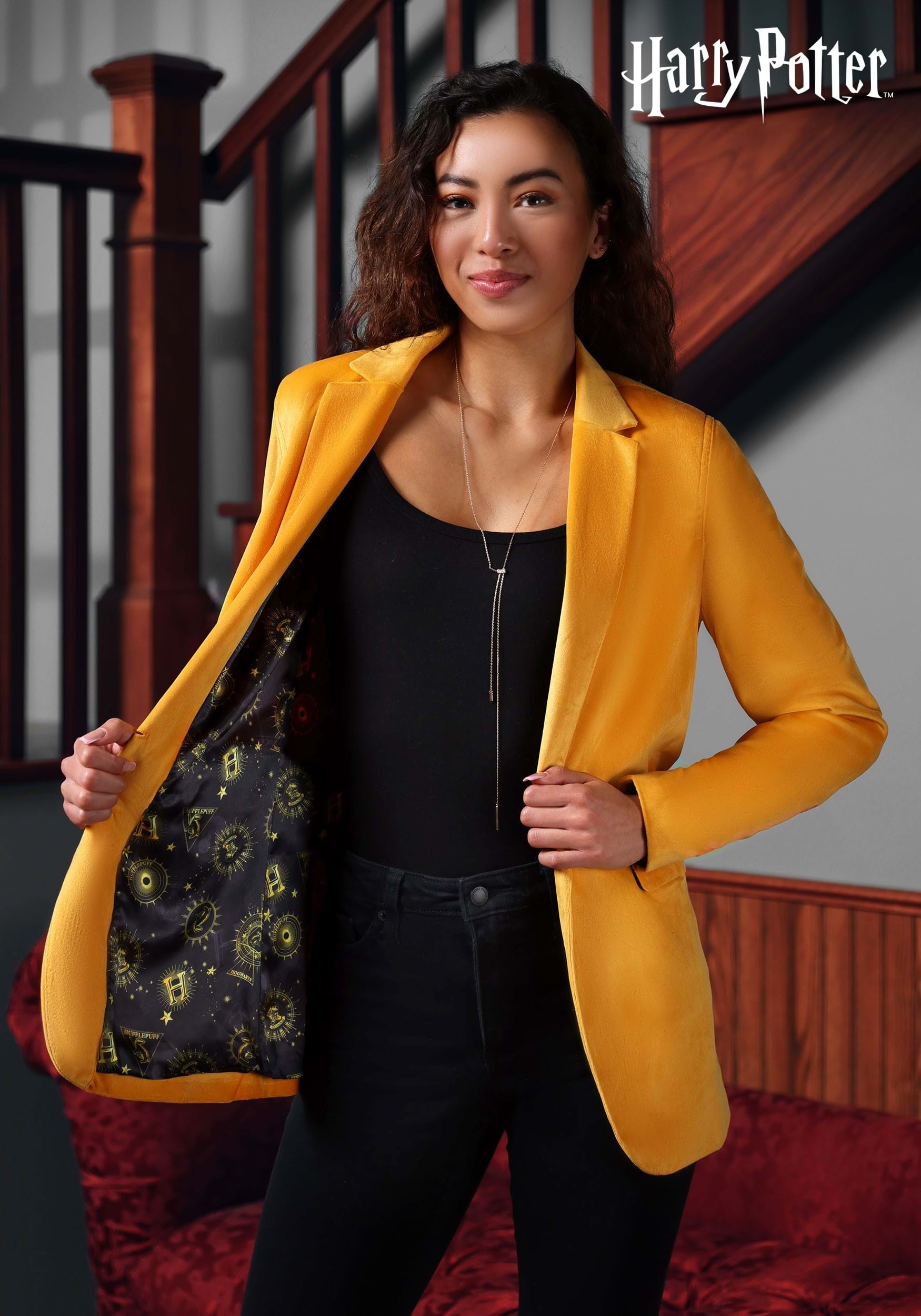 Harry Potter Hufflepuff Blazer for Women 1 Harry Potter Hufflepuff Blazer for Women