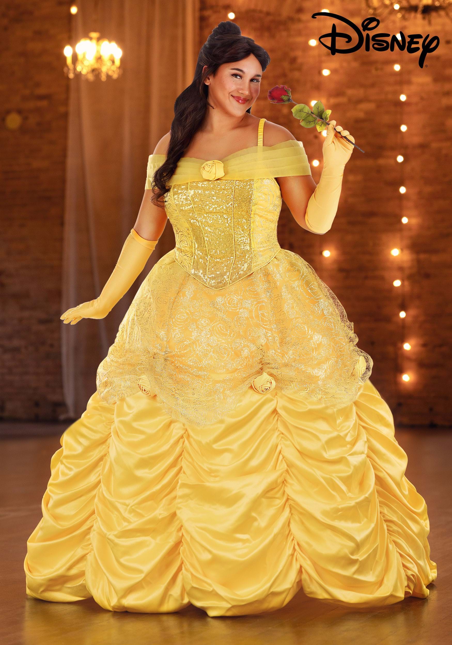 Women's Plus Size Premium Disney Belle Costume Dress