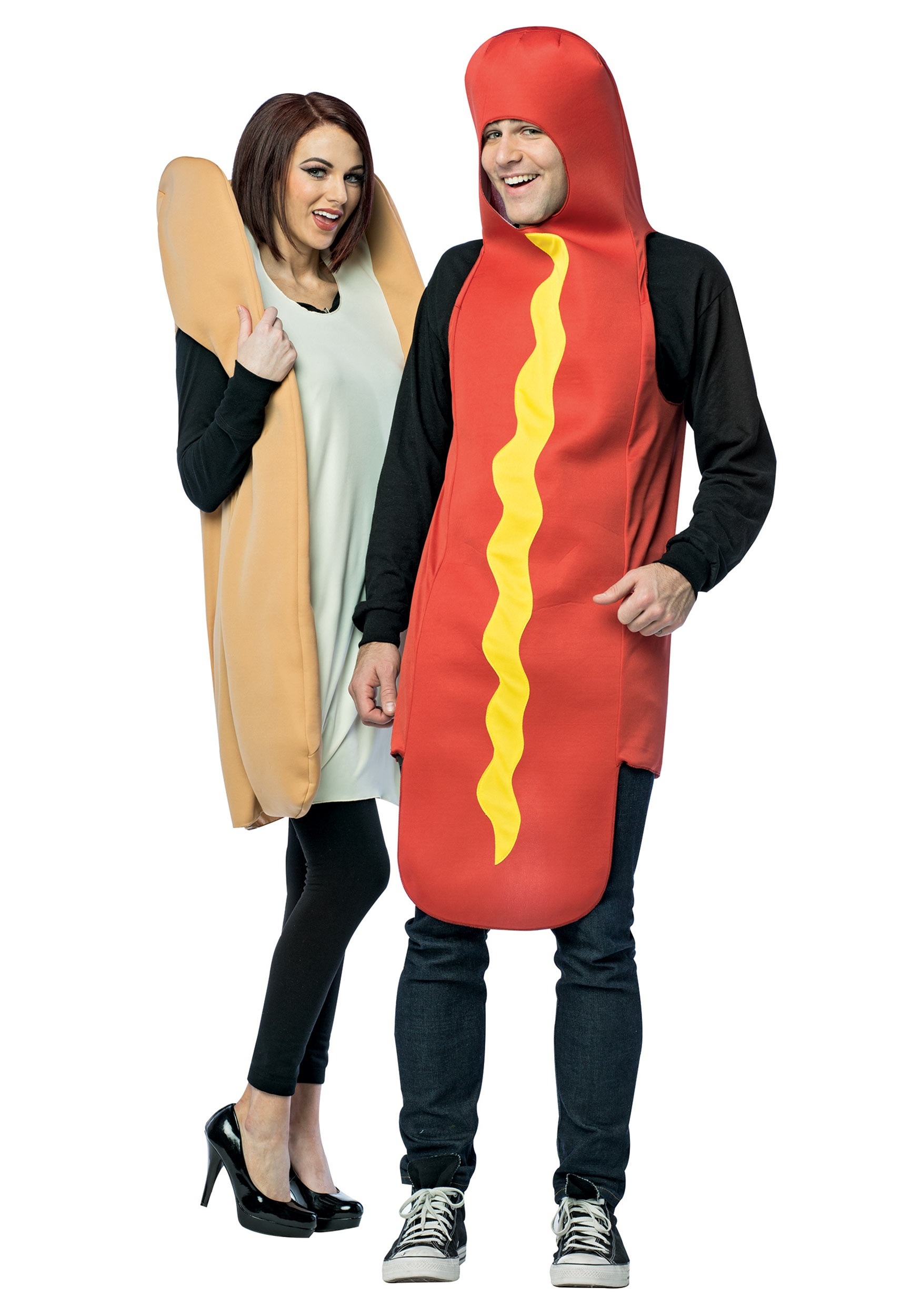 Adult Couples Hot Dog and Bun Costume