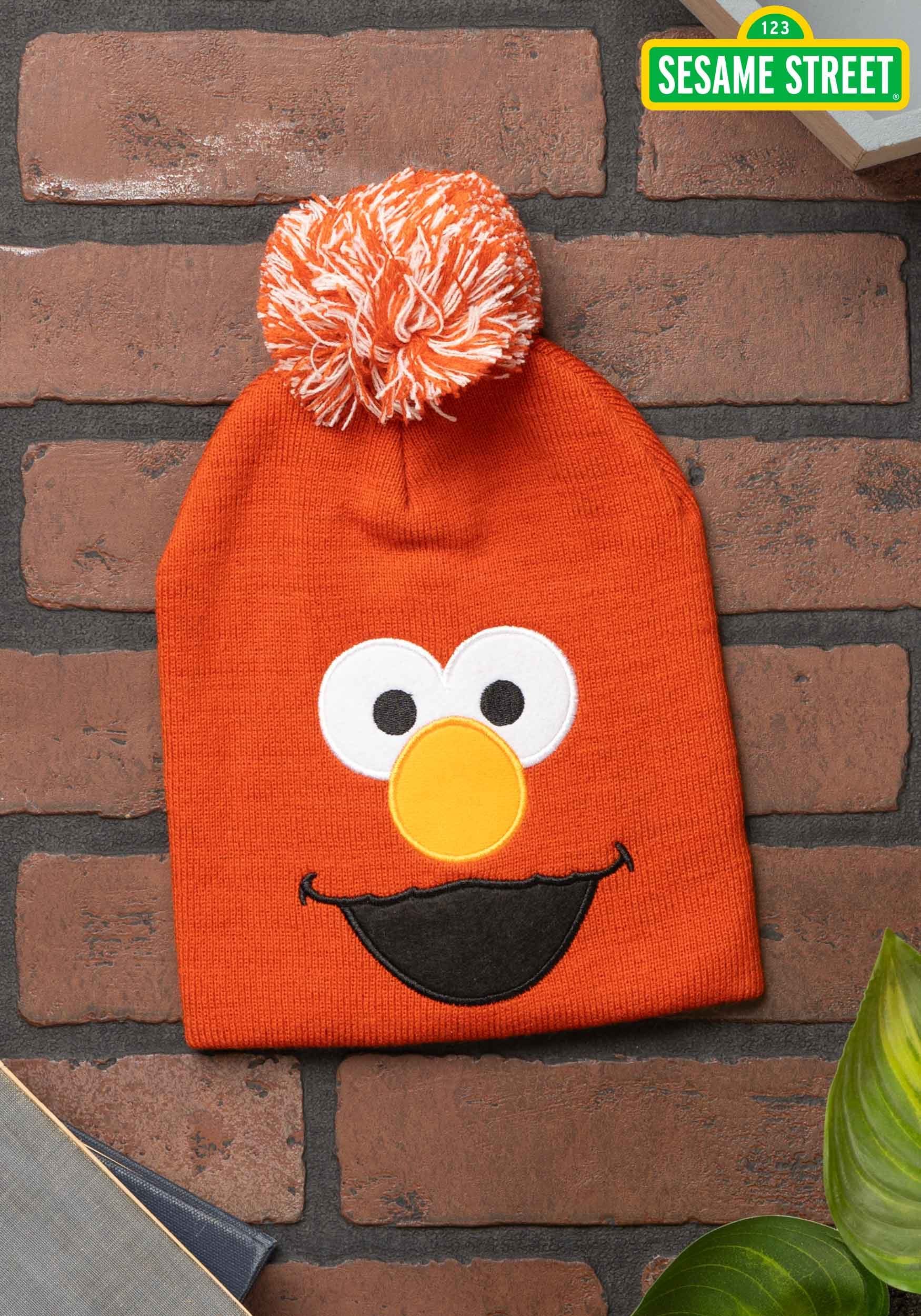 Elmo Pom Winter Hat for Adults