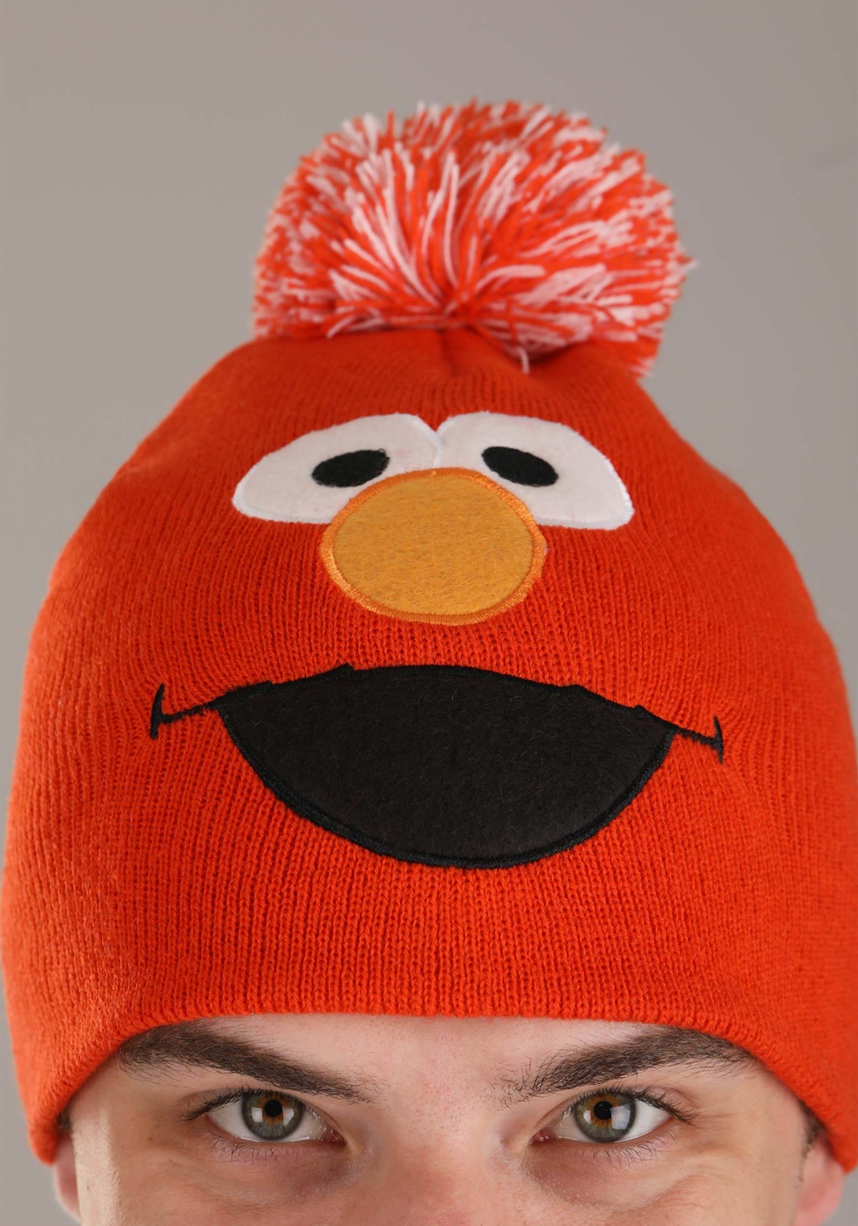 Elmo Pom Winter Hat for Adults