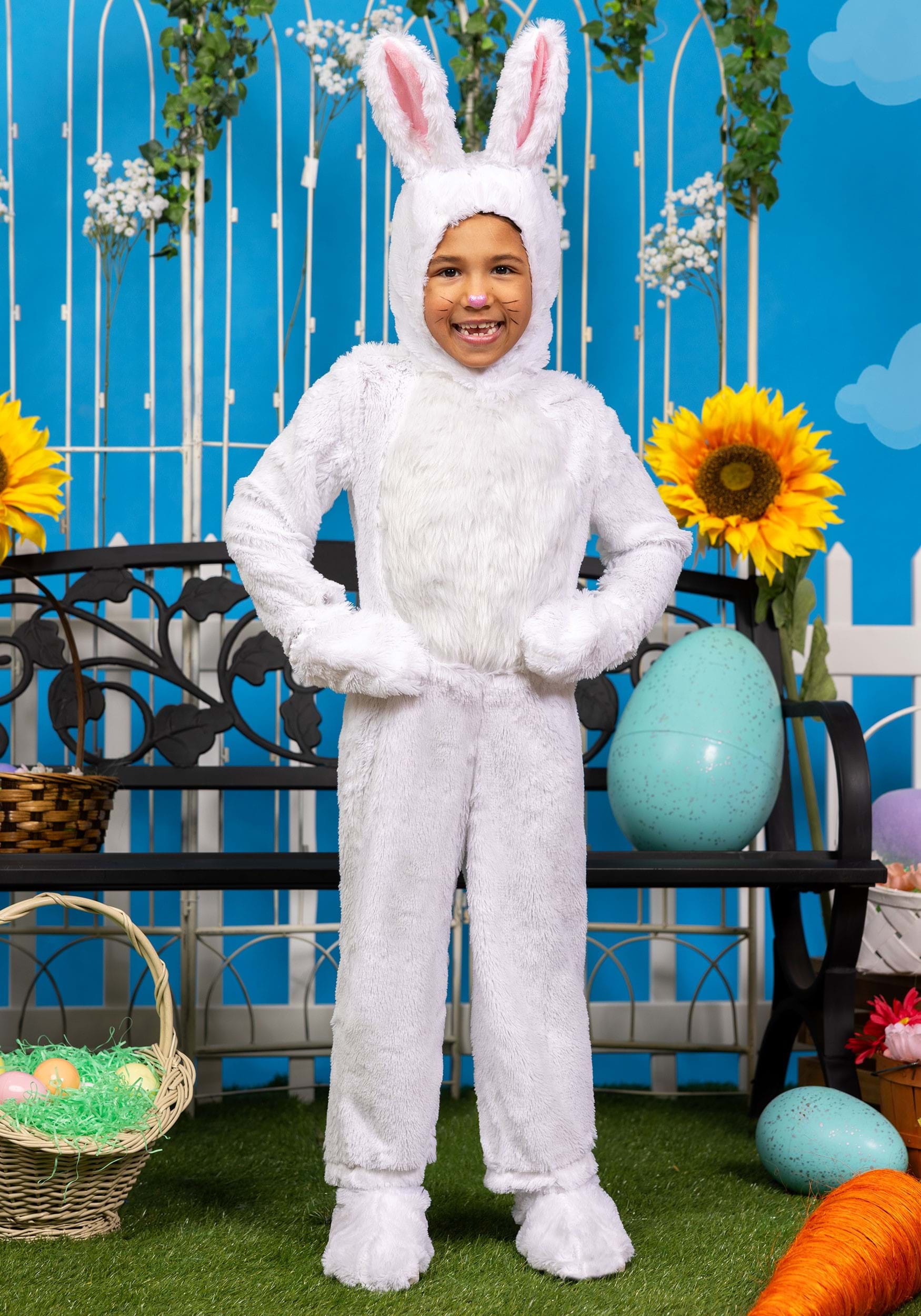Open Face White Bunny Kid's Costume