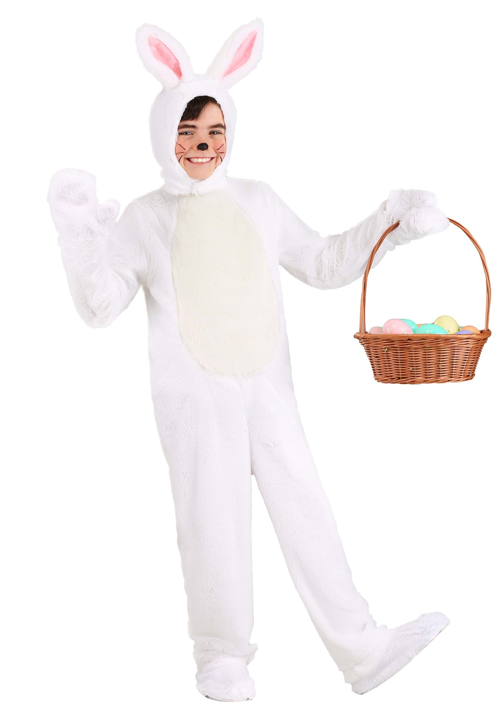 Open Face White Bunny Kid's Costume