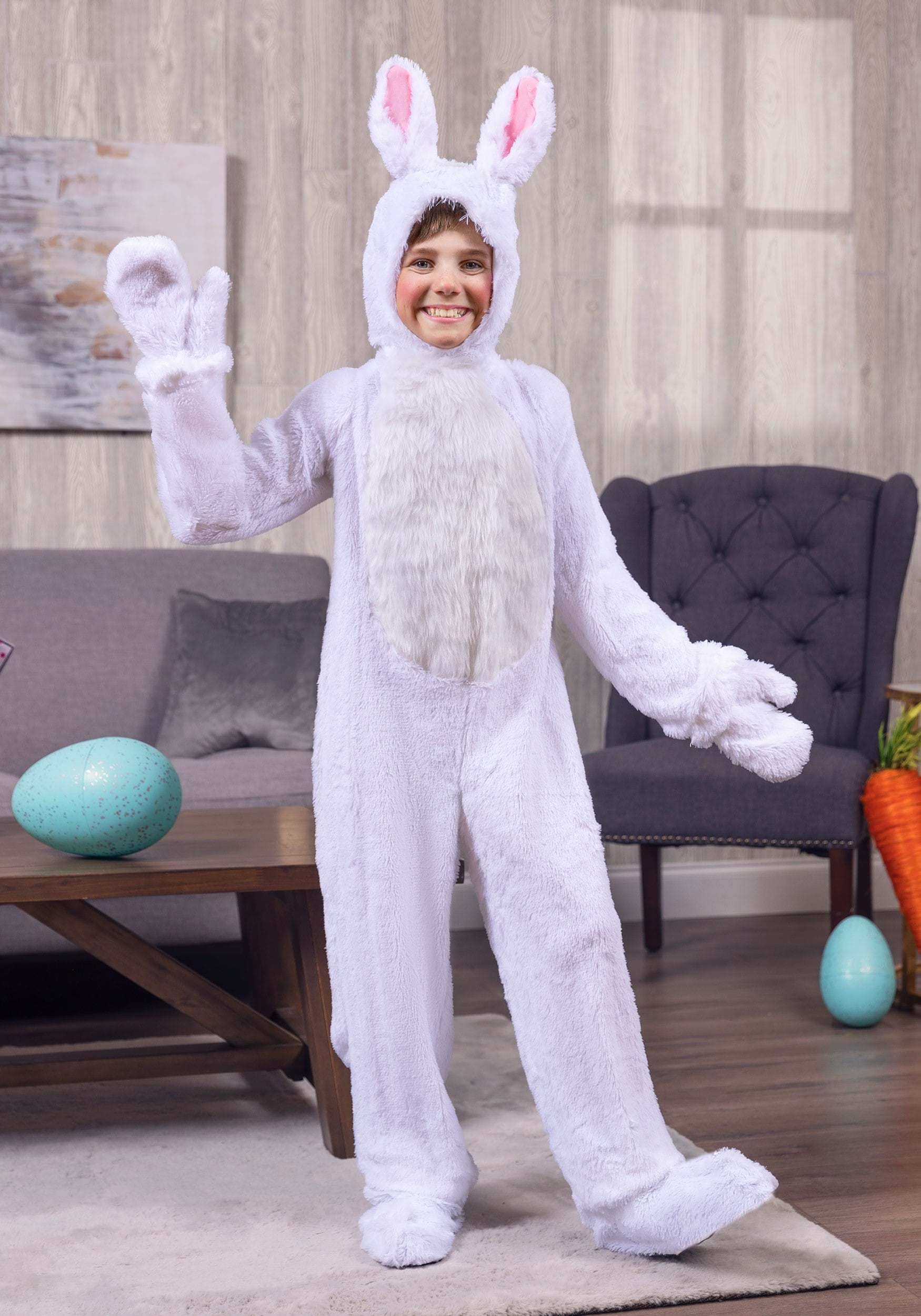 Open Face White Bunny Kid's Costume