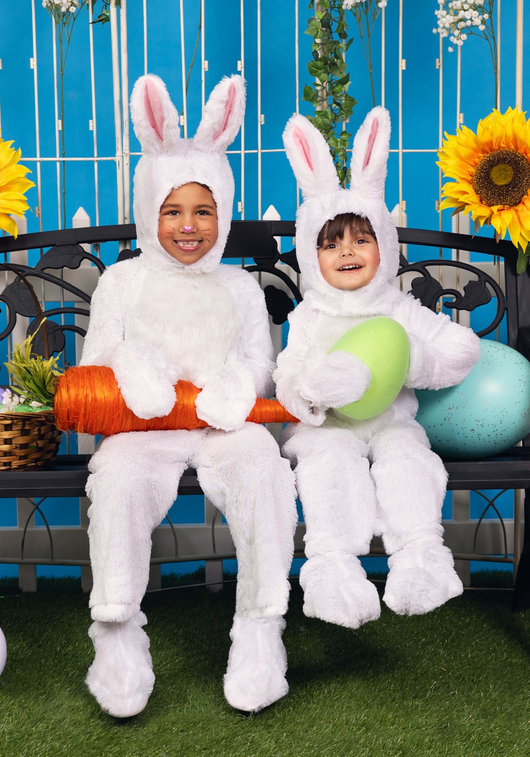 Open Face White Bunny Kid's Costume
